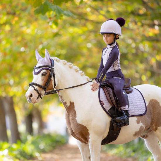 Suede Close Contact Saddle Pad Lilac
