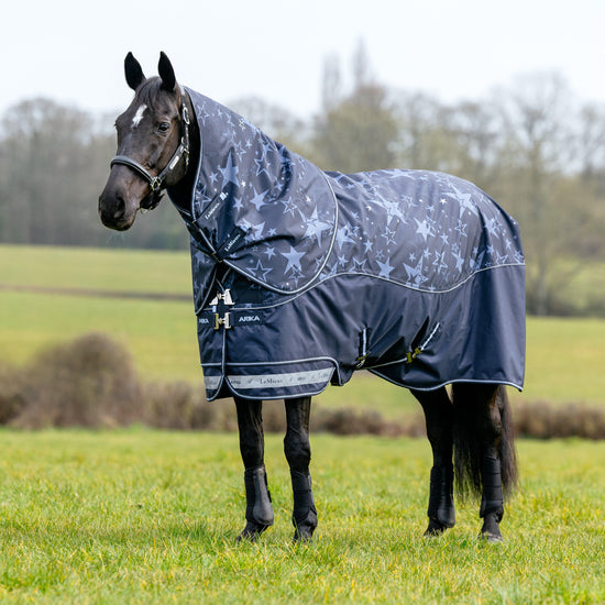 Arika Star Combo Turnout Rug 200g Navy