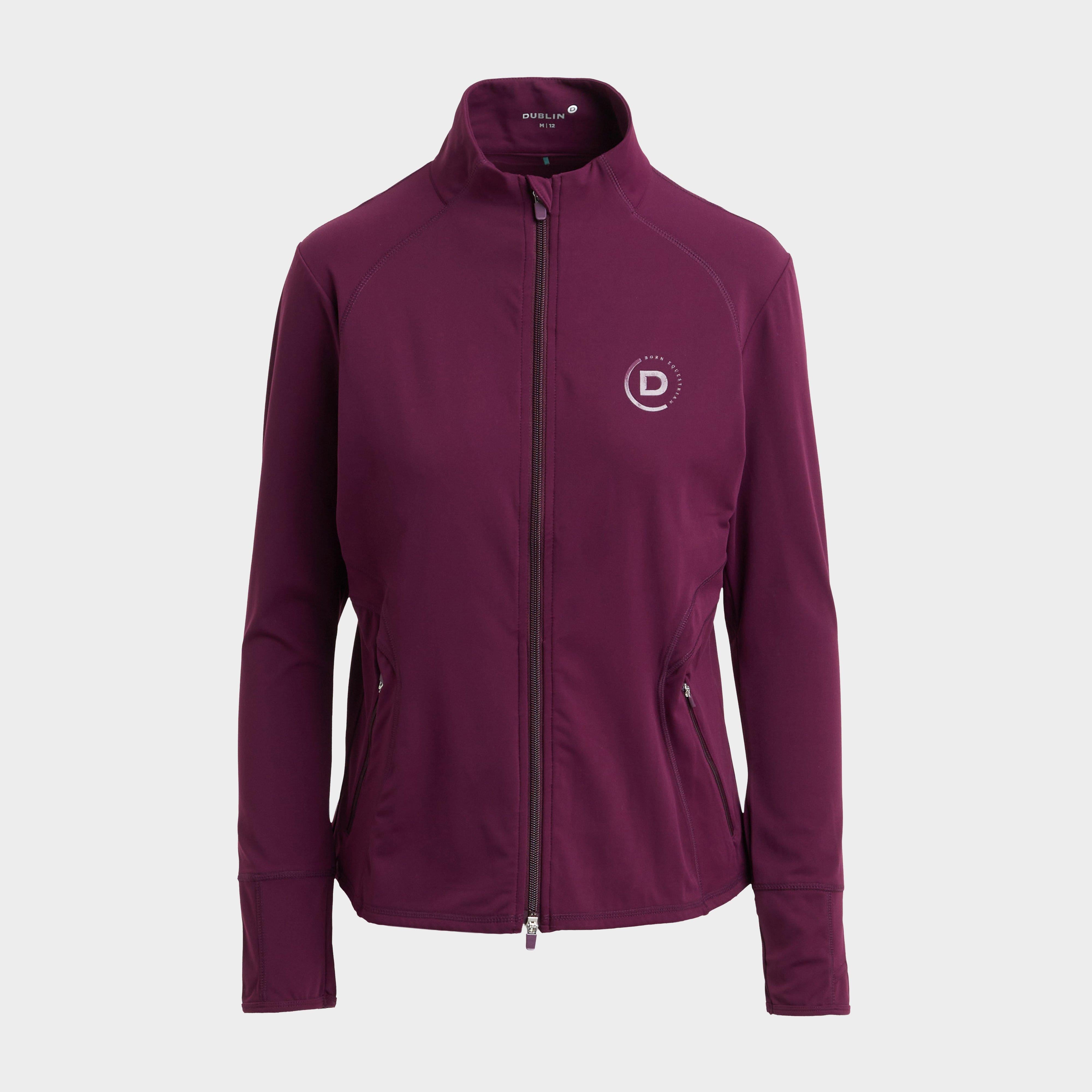 Womens Versatile Fitted Zip Through Jacket Purple Violet