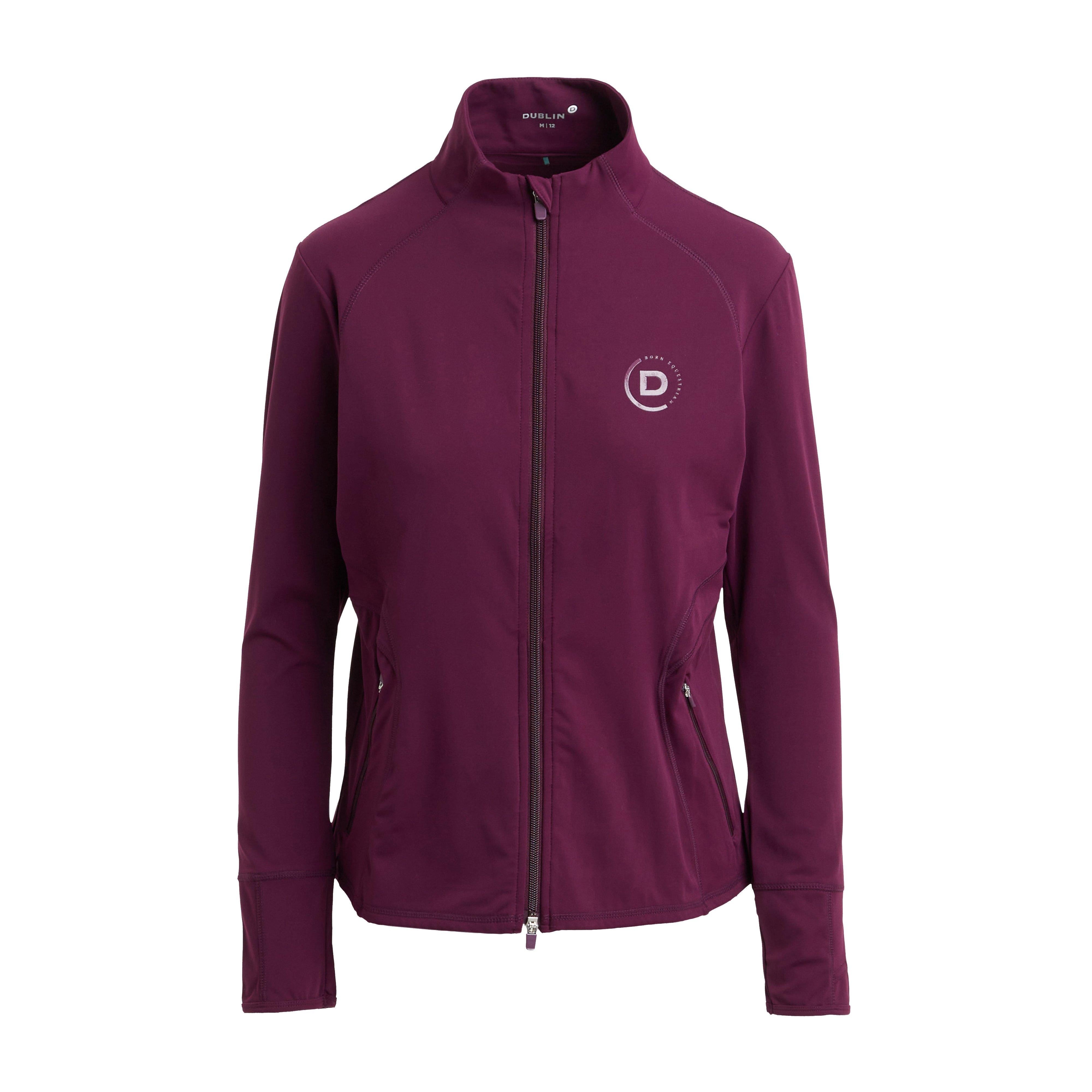 Womens Versatile Fitted Zip Through Jacket Purple Violet