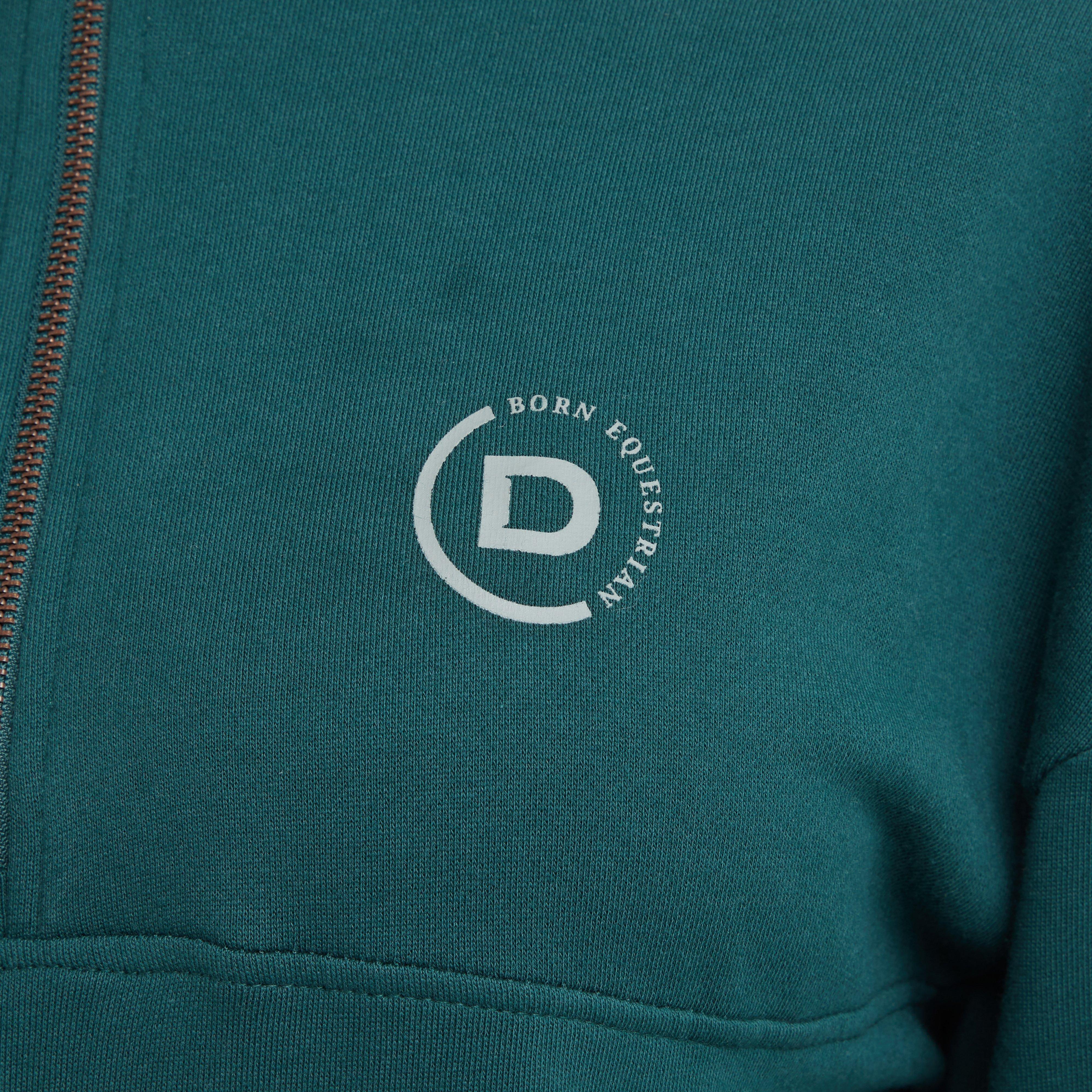 Womens 1/4 Zip Fleece Pullover Deep Emerald Green