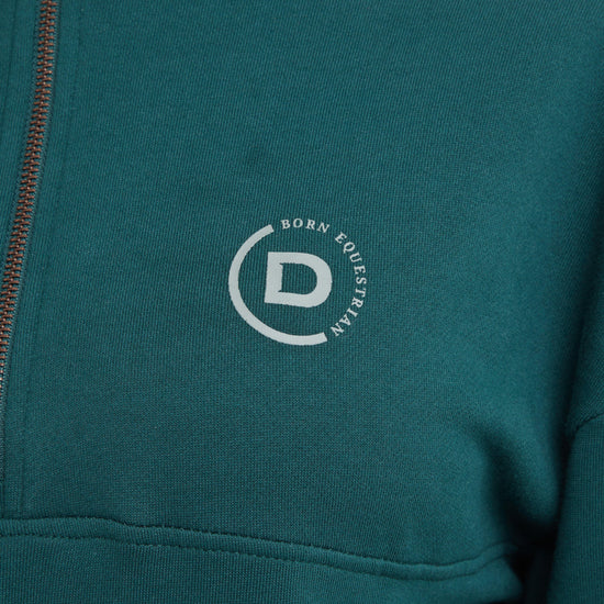 Womens 1/4 Zip Fleece Pullover Deep Emerald Green