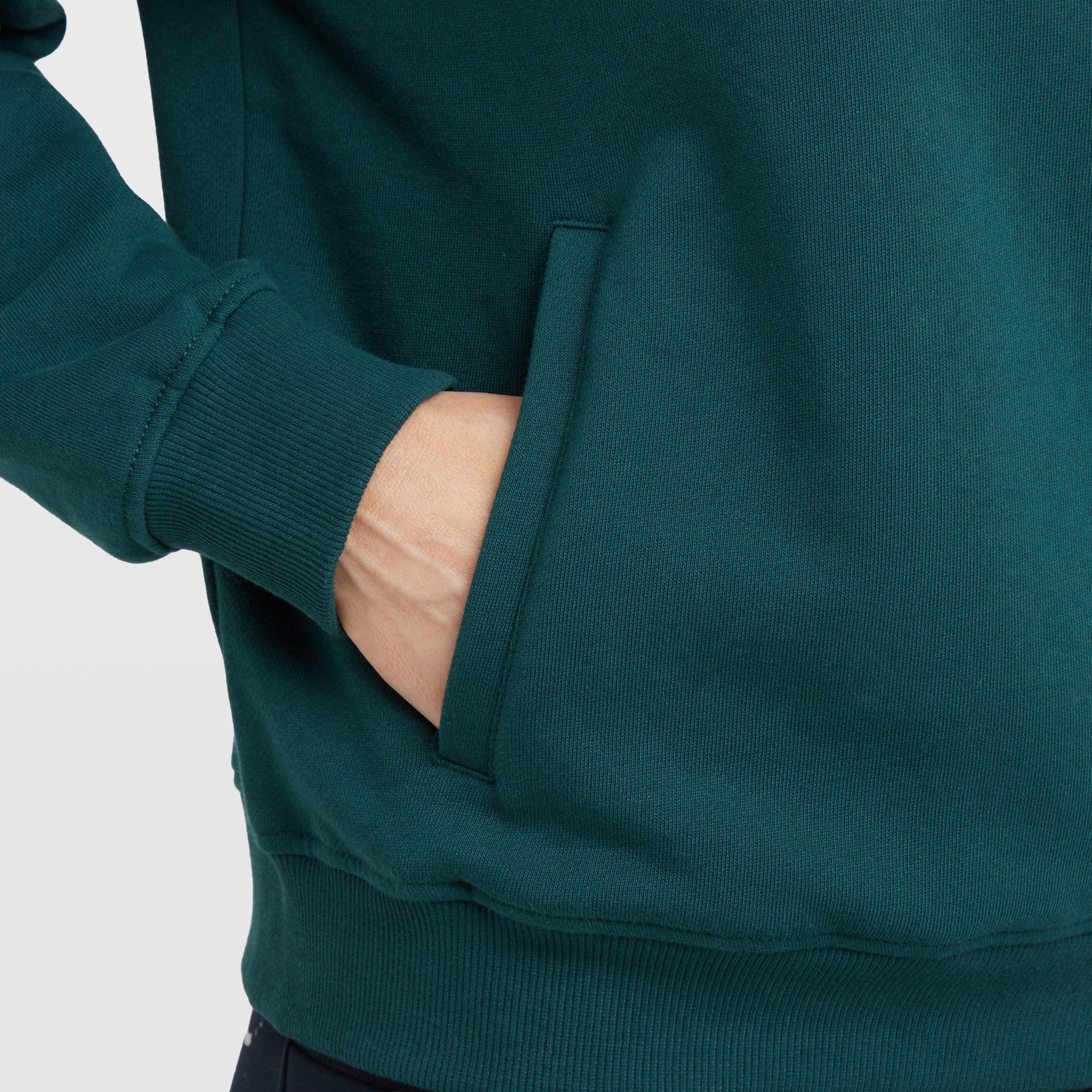 Womens 1/4 Zip Fleece Pullover Deep Emerald Green
