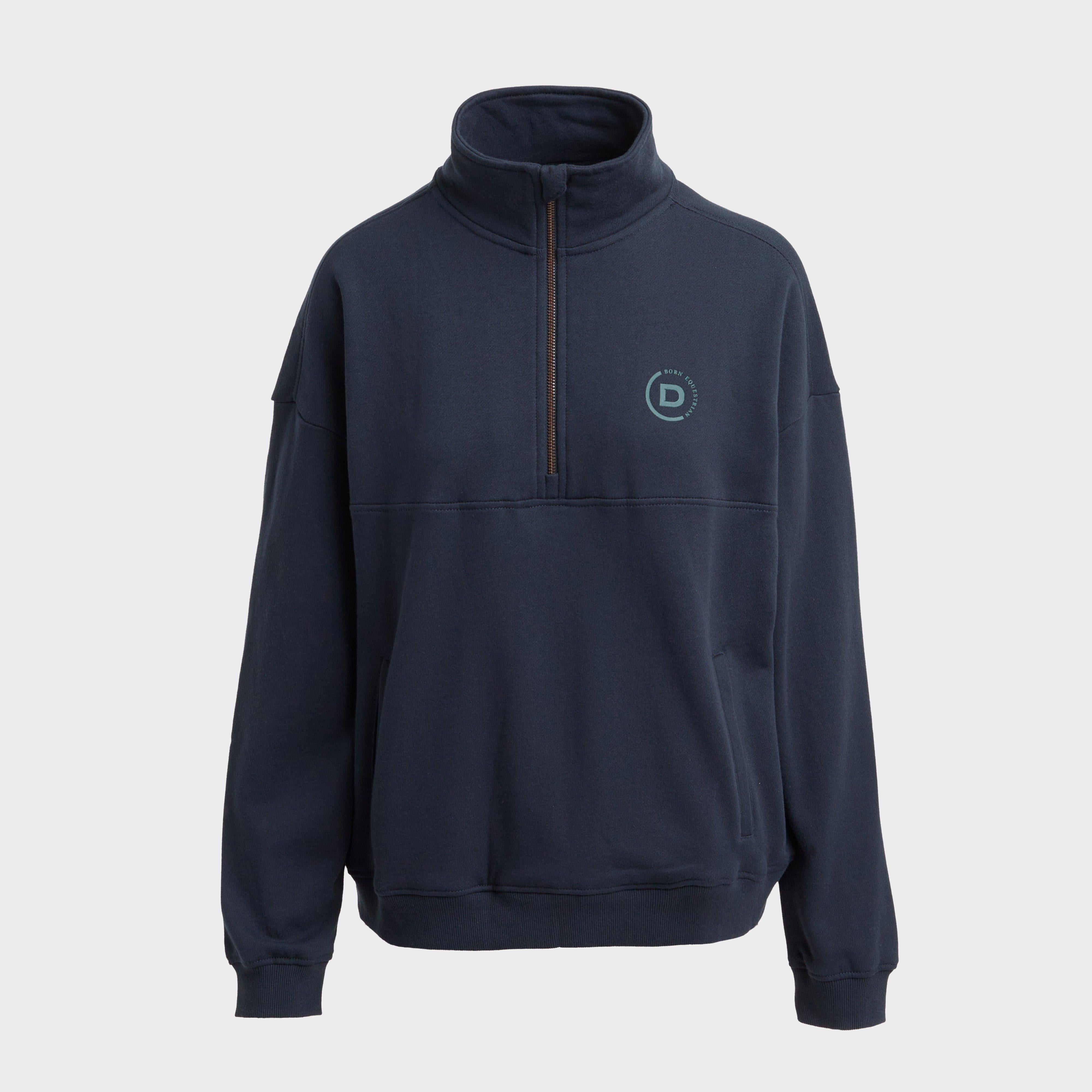 Womens 1/4 Zip Fleece Pullover Navy