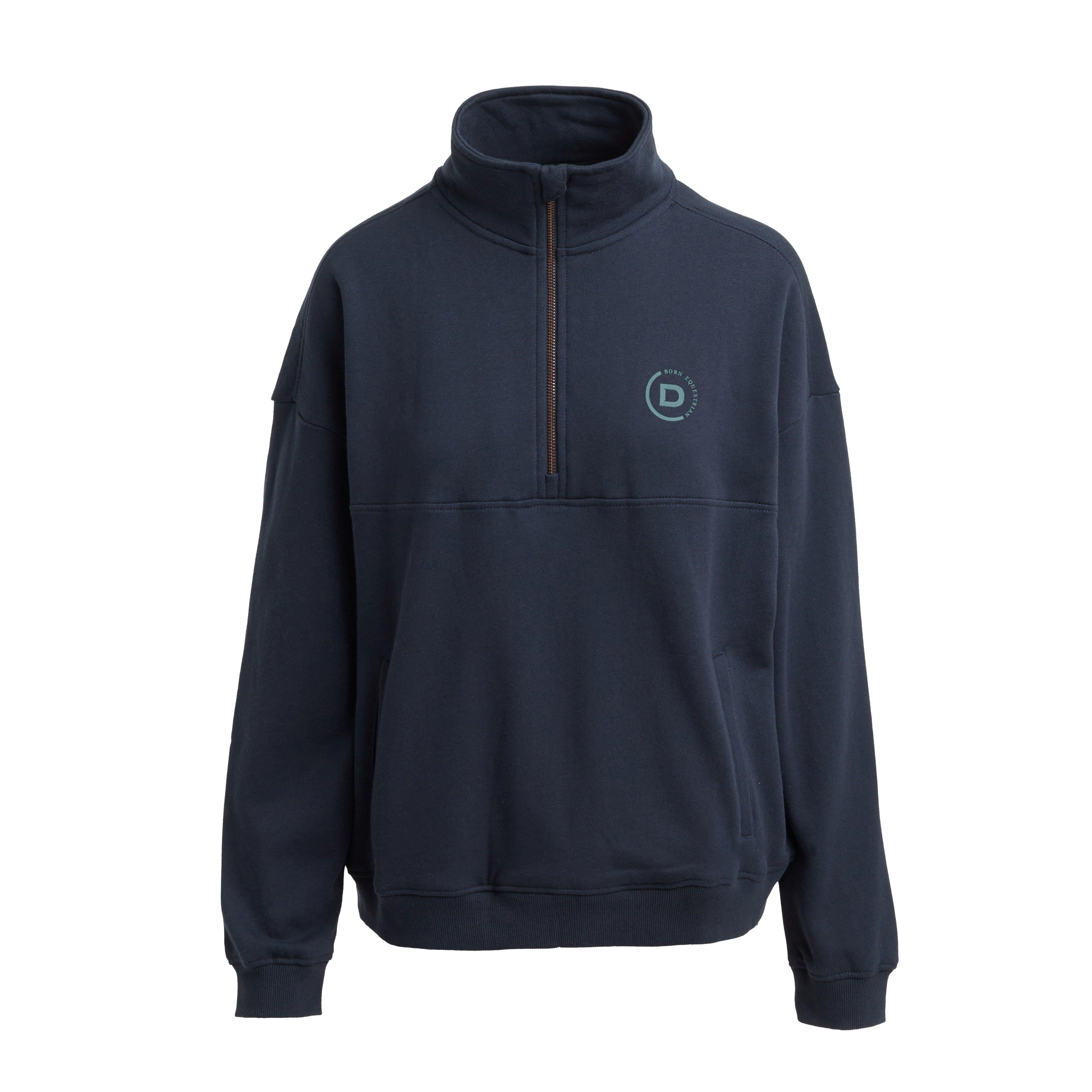 Womens 1/4 Zip Fleece Pullover Navy