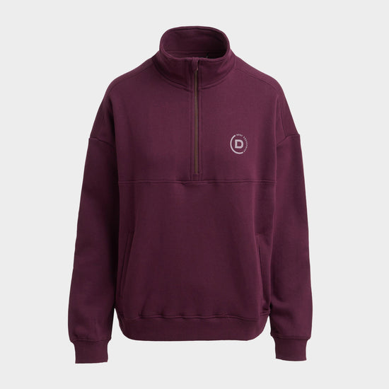 Womens 1/4 Zip Fleece Pullover Purple Violet