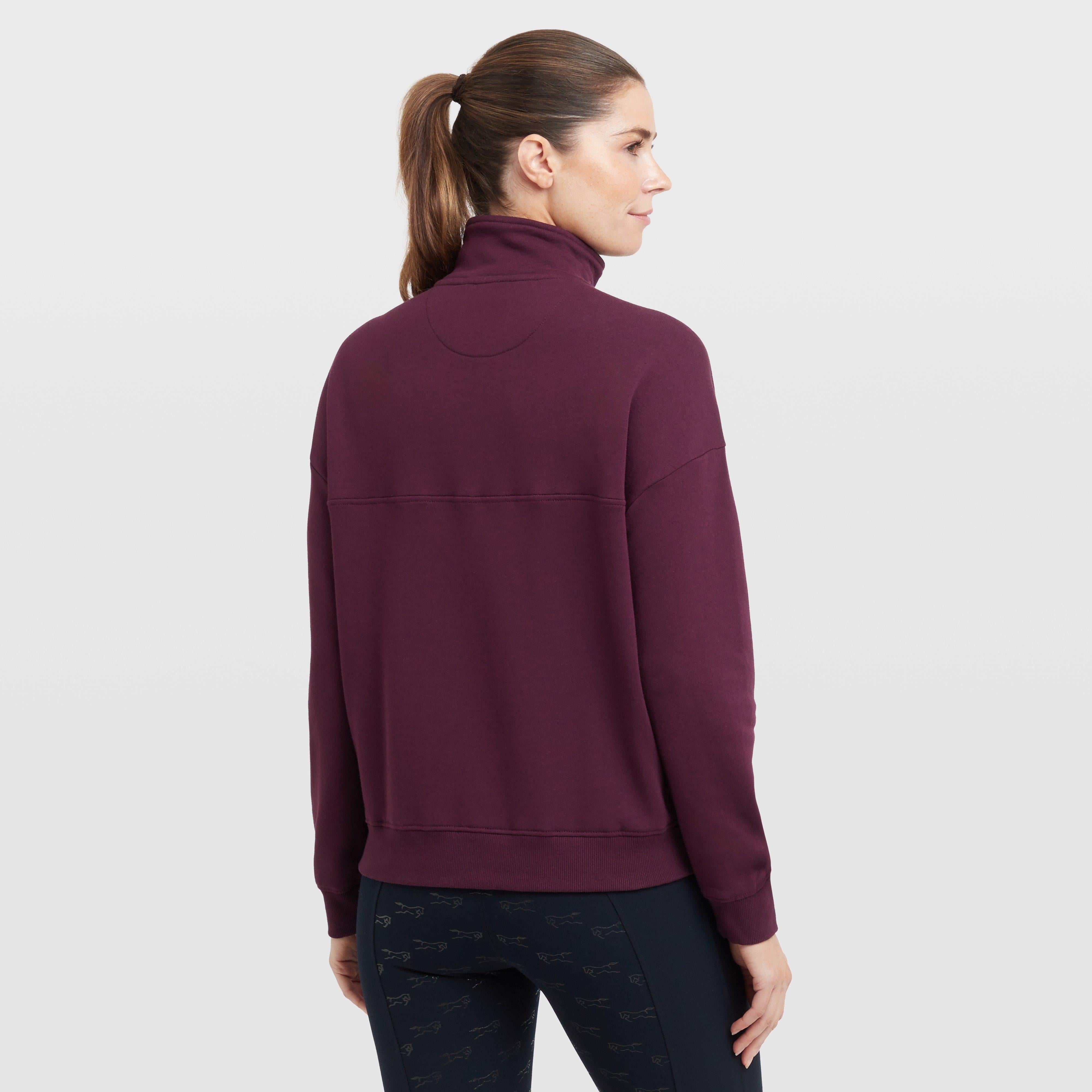 Womens 1/4 Zip Fleece Pullover Purple Violet