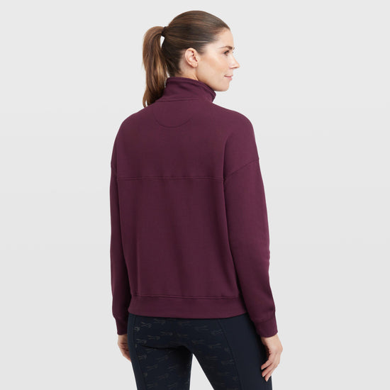 Womens 1/4 Zip Fleece Pullover Purple Violet