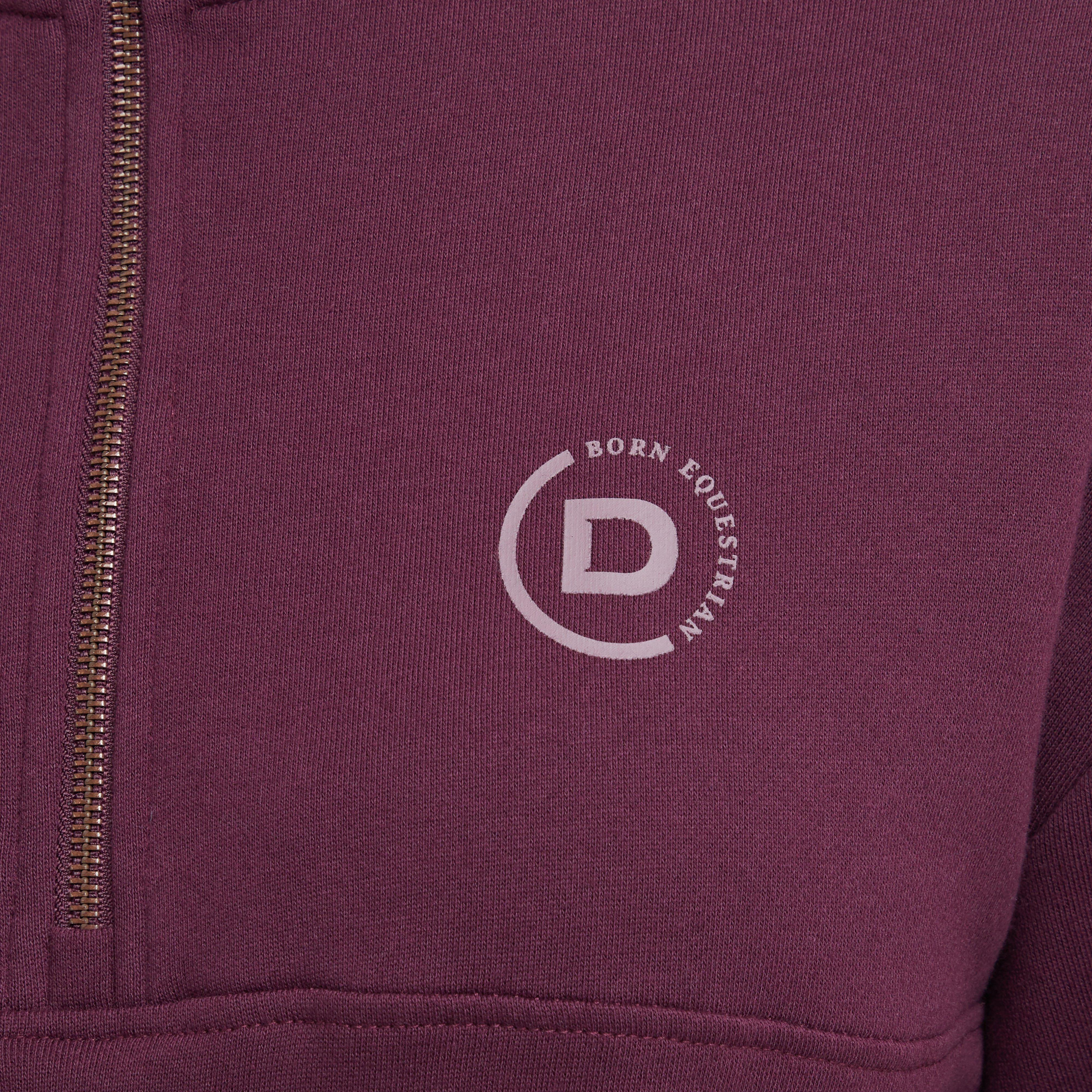 Womens 1/4 Zip Fleece Pullover Purple Violet