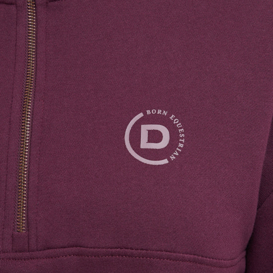 Womens 1/4 Zip Fleece Pullover Purple Violet