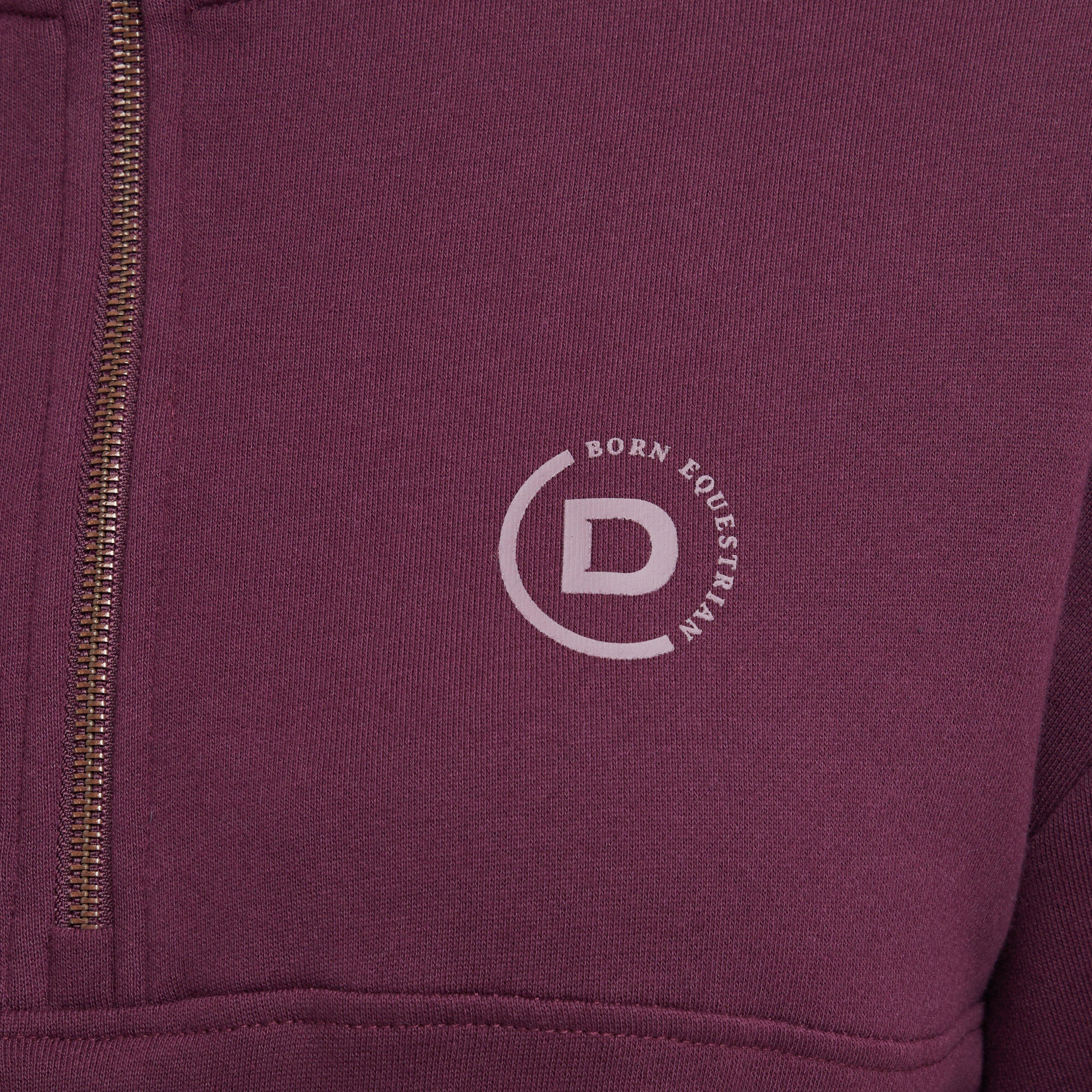 Womens 1/4 Zip Fleece Pullover Purple Violet