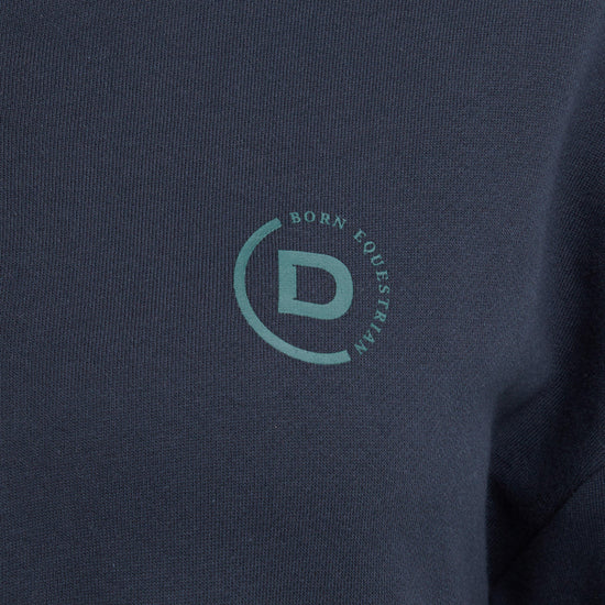 Womens 1/4 Zip Hooded Fleece Pullover Navy