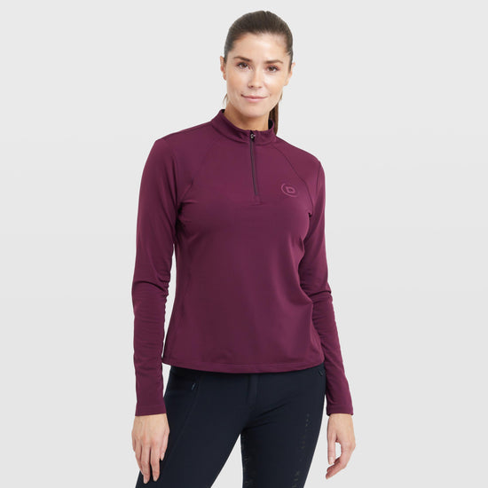 Women's Brushed Long Sleeve Mid Layer Purple