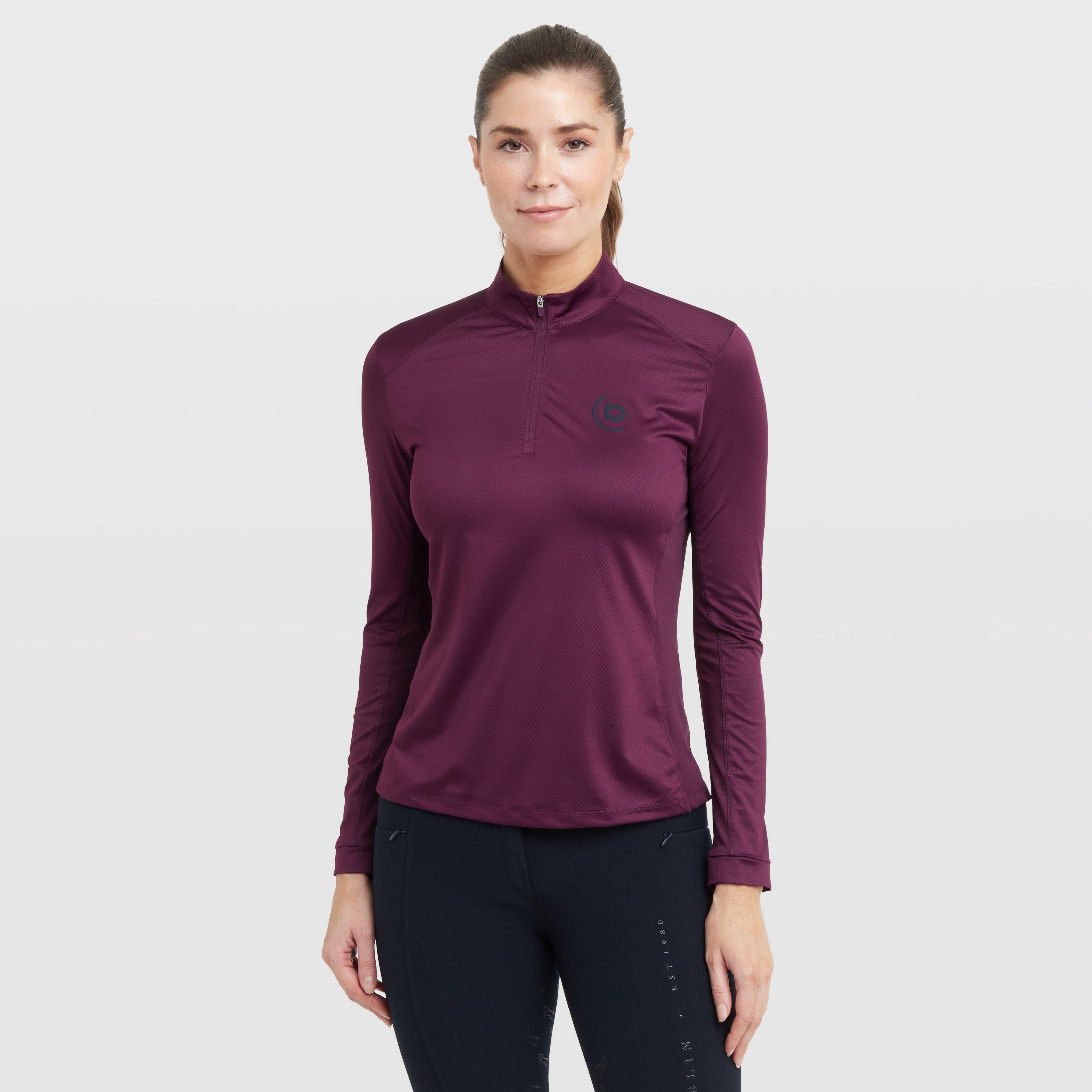 Womens Breathable Long Sleeve Top Purple Violet