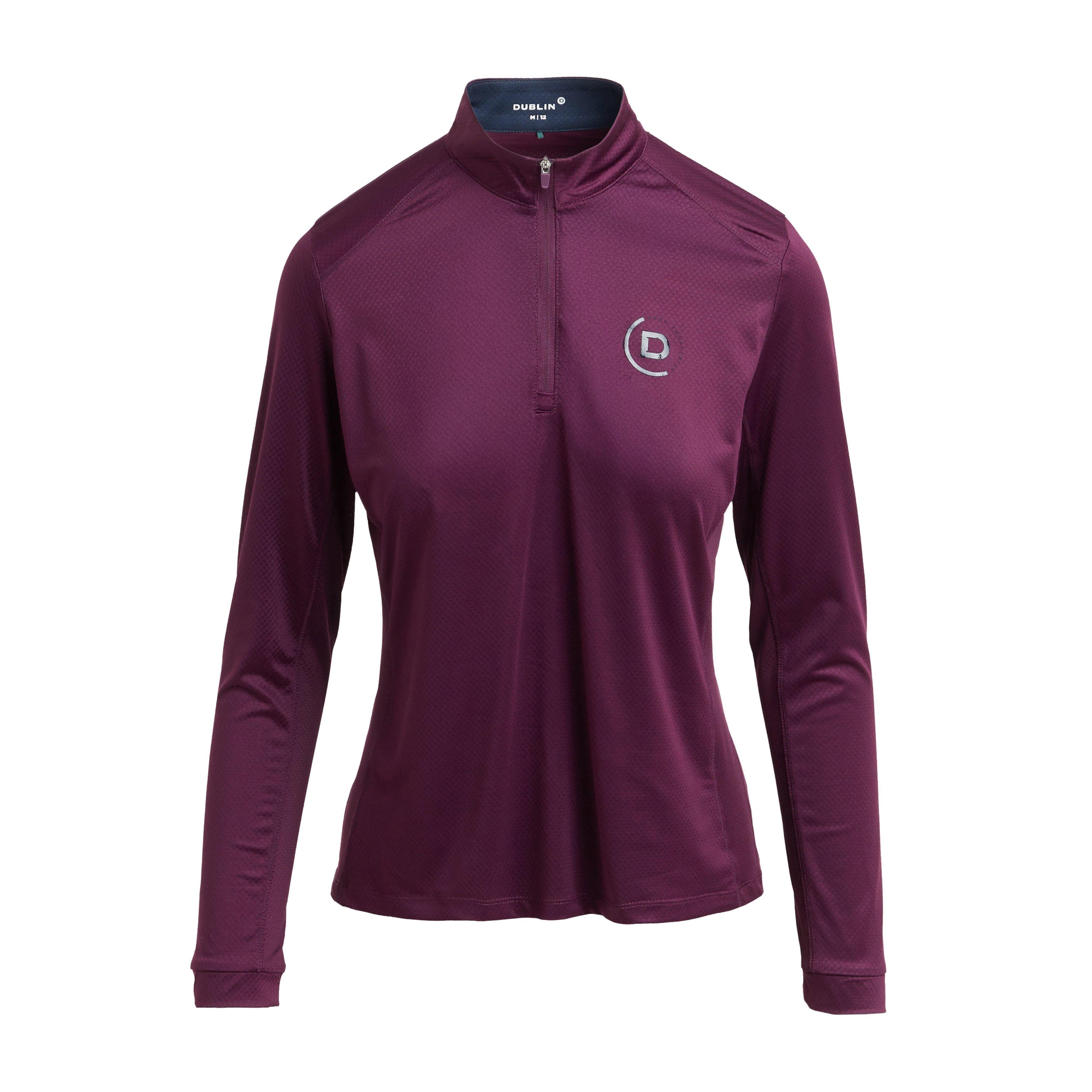 Womens Breathable Long Sleeve Top Purple Violet