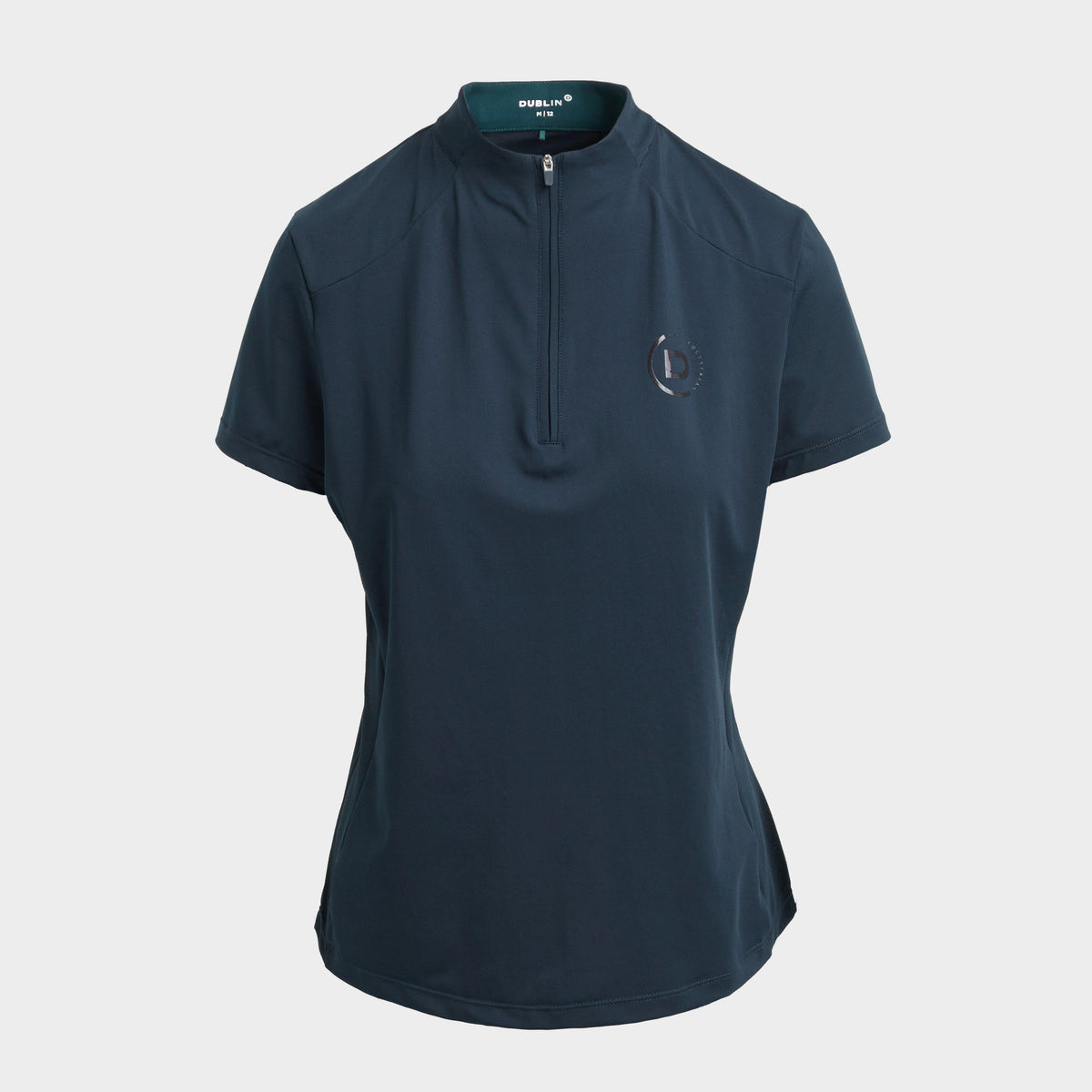 Womens 1/4 Zip Short Sleeve Top Navy