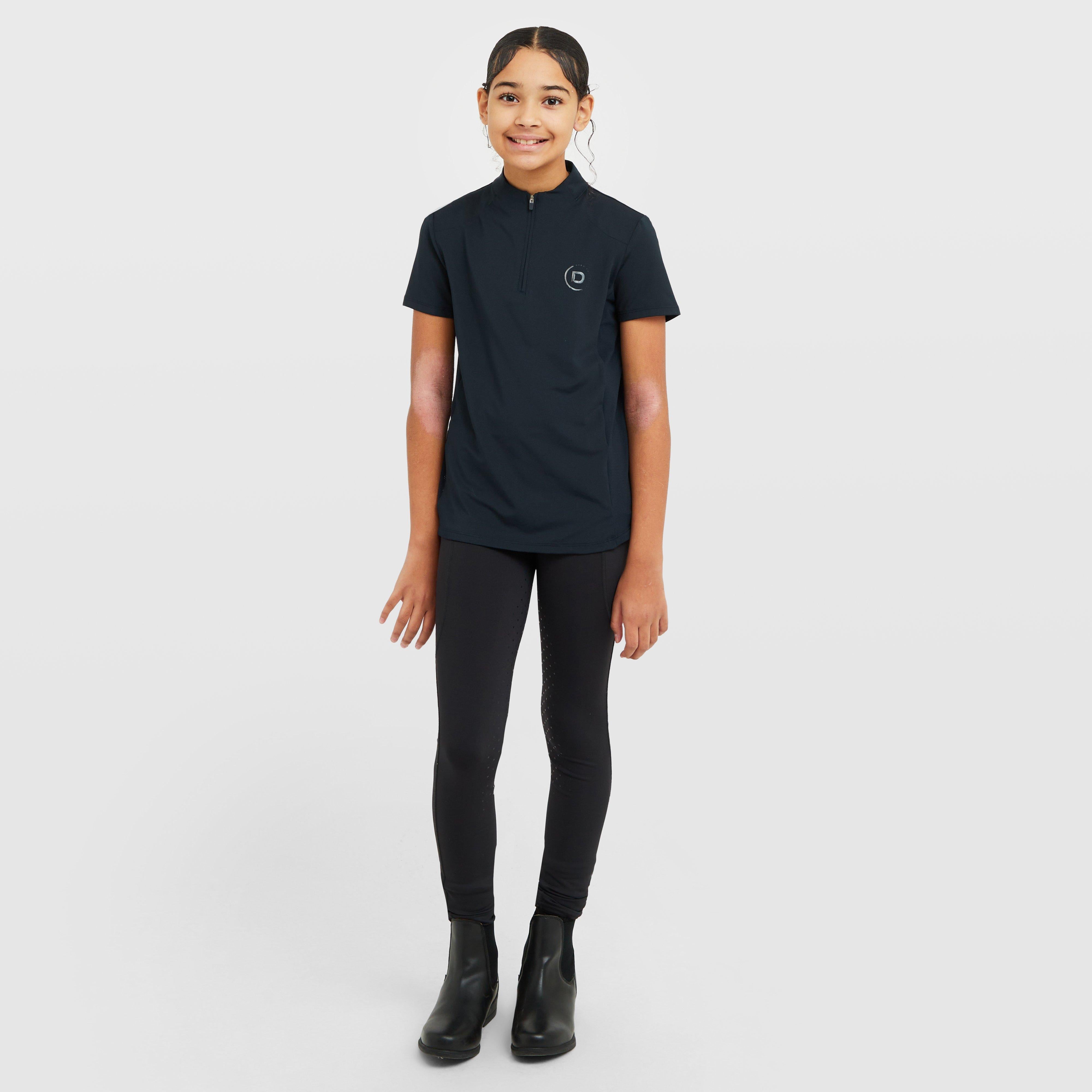 Kids 1/4 Zip Short Sleeve Top Navy