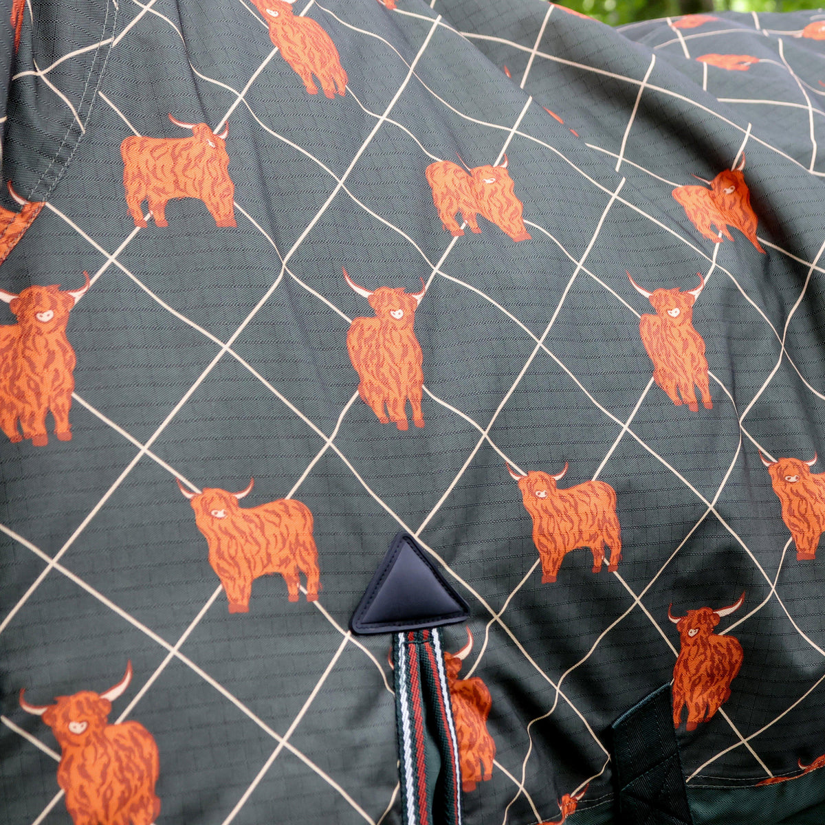 Original 100g Light-Medium Combo Neck Turnout Rug Olive Cow