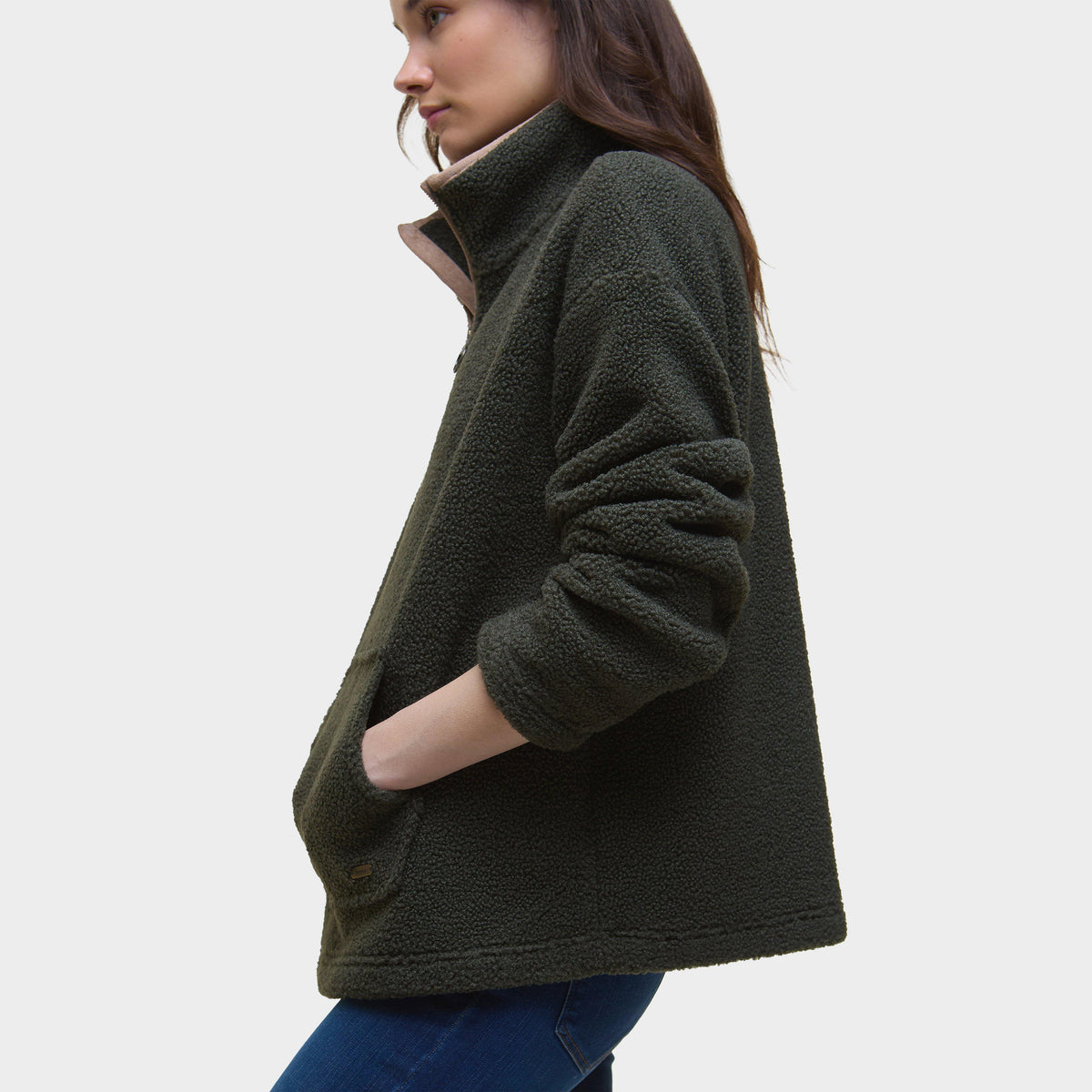 Womens Bamburgh Half-Zip Fleece Olive