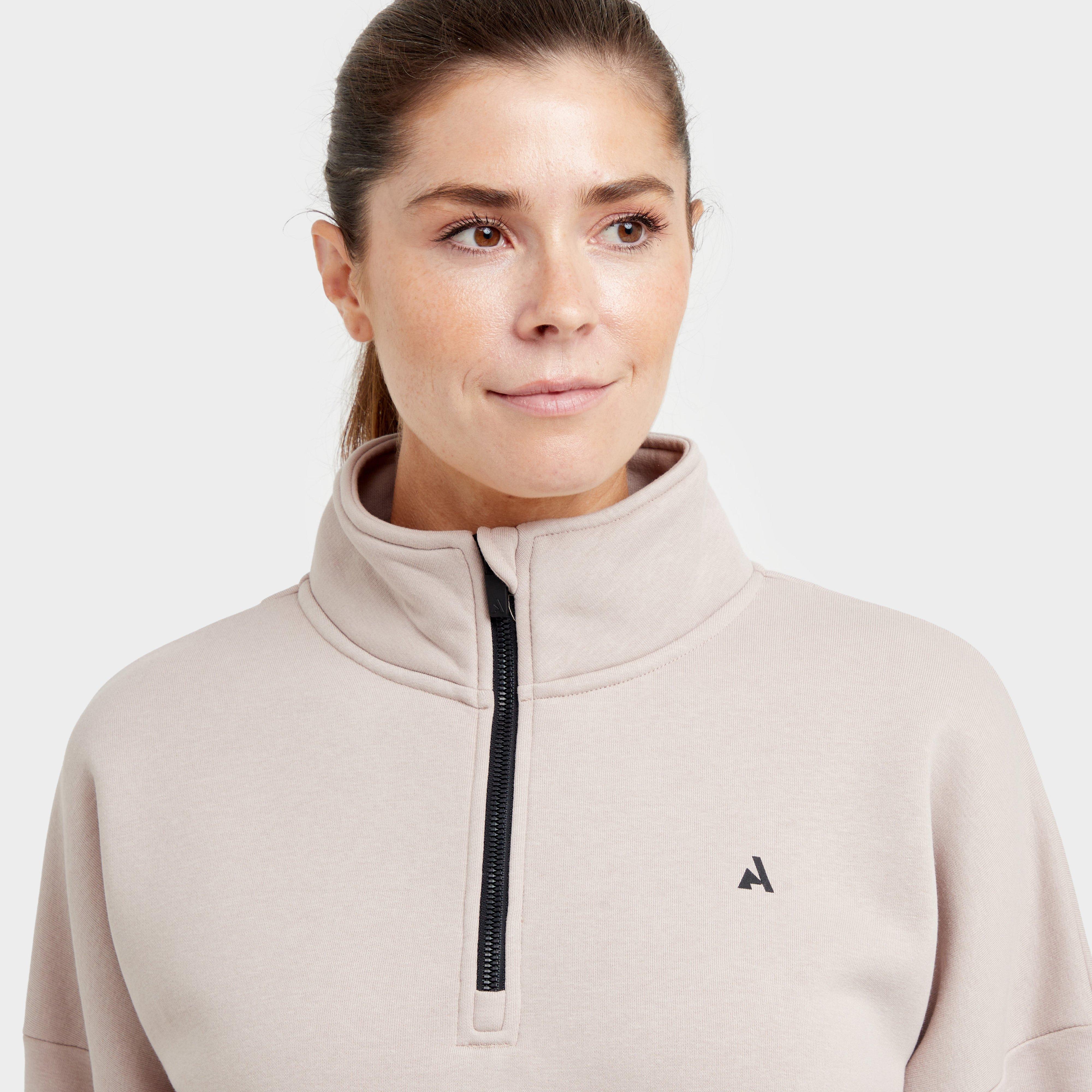 Women's React Half Zip Sweatshirt Sand