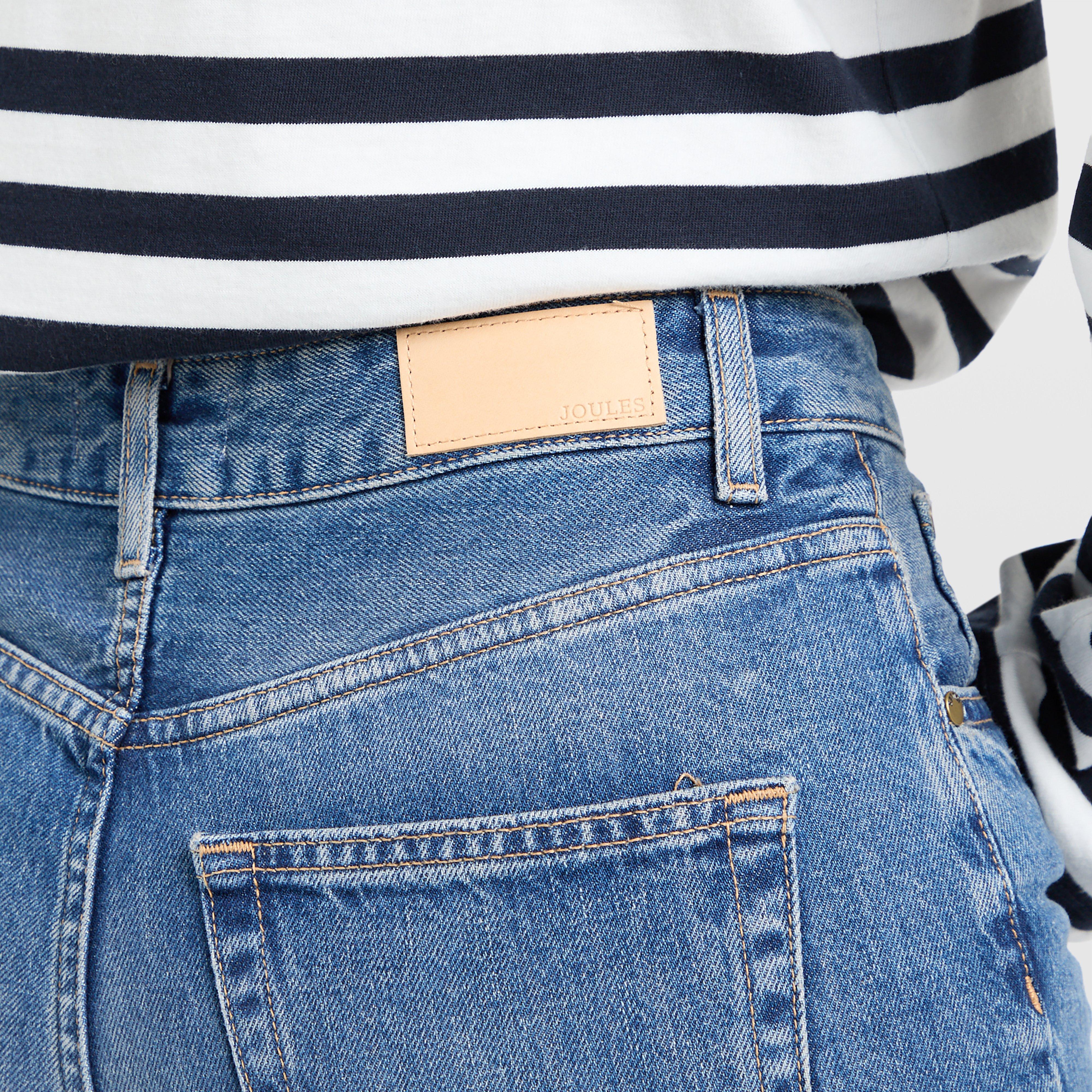 Womens Mid Relaxed Fit Mid-Rise Jeans