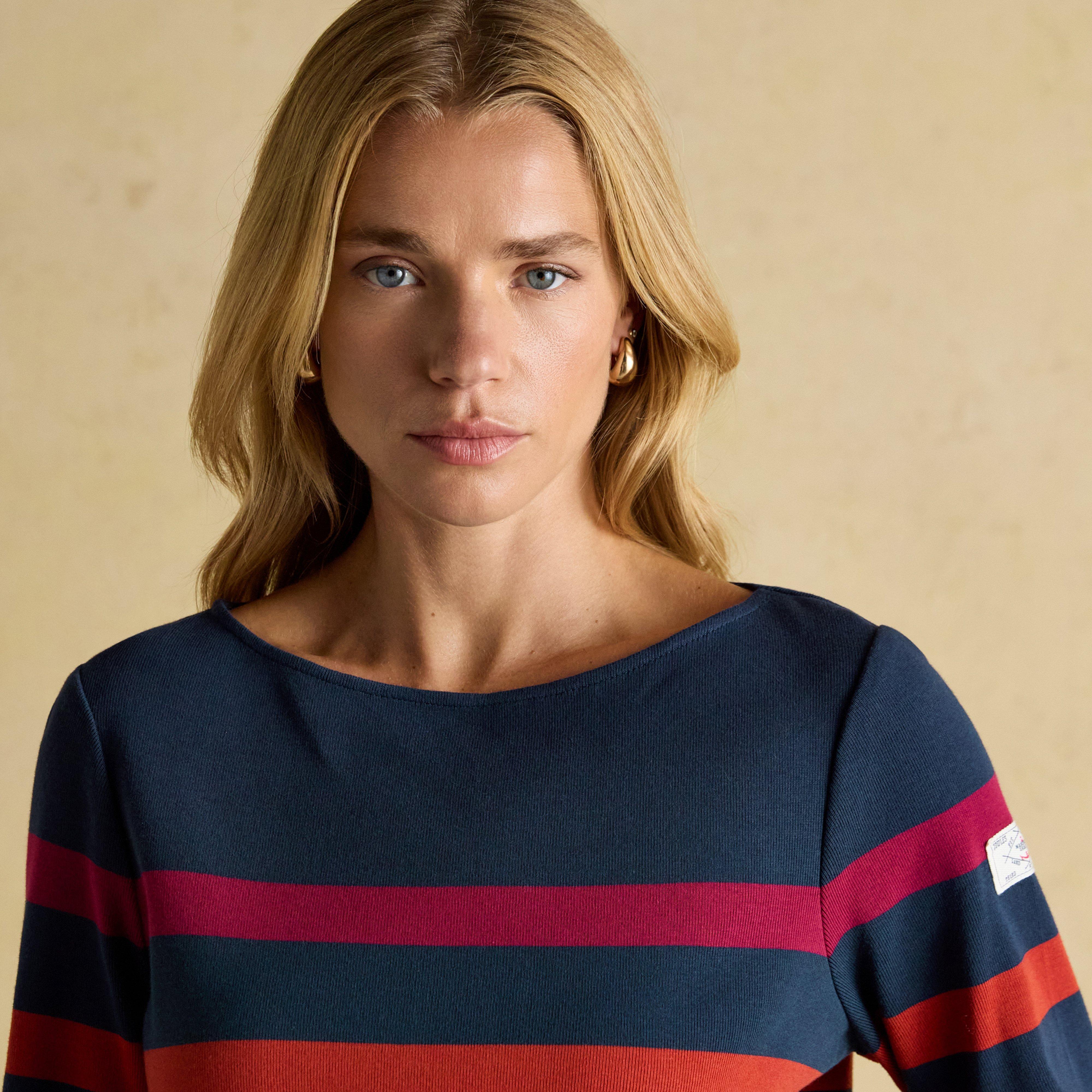 Women's Harbour Boat Neck Breton Top Navy