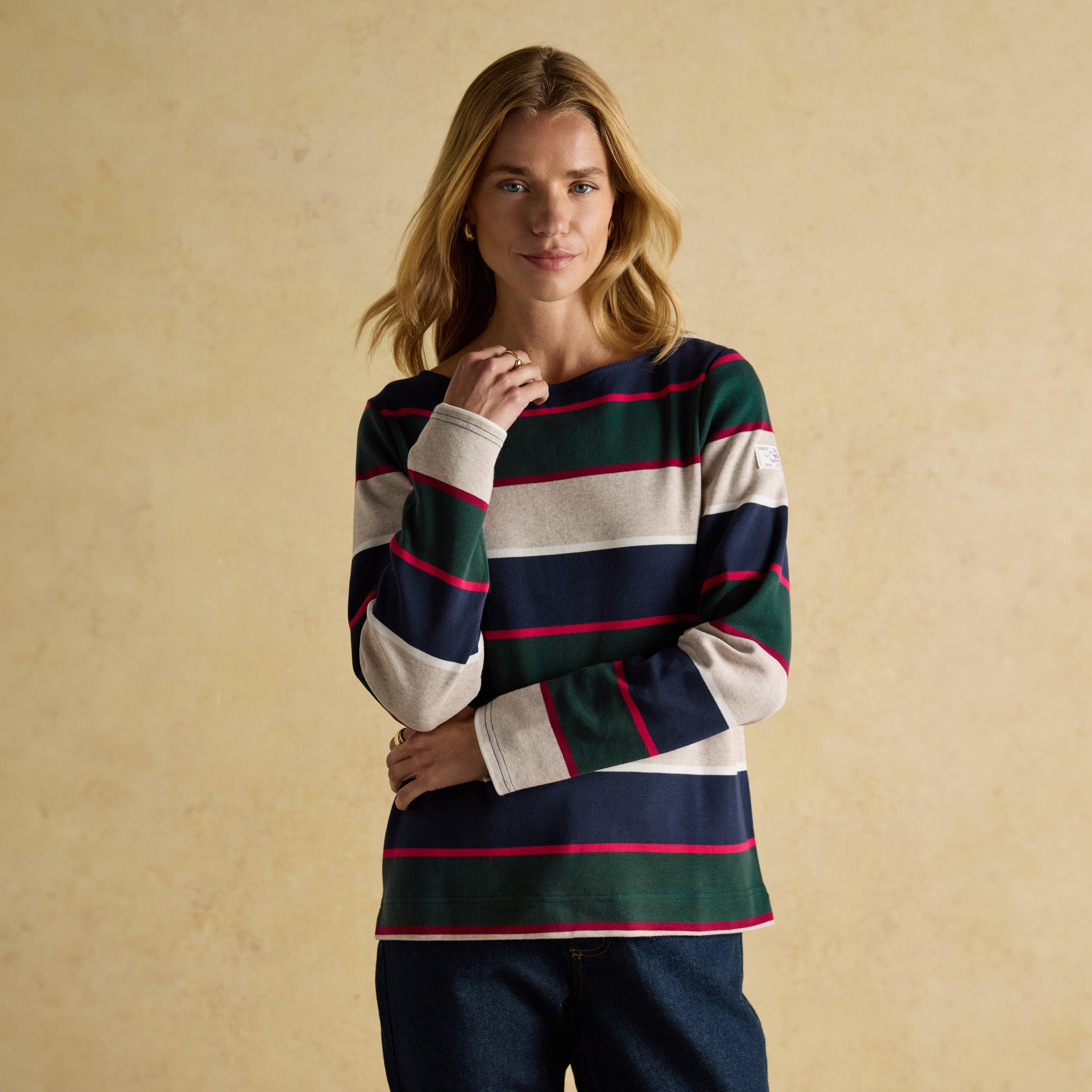 Women's Harbour Boat Neck Breton Top Multi Stripe