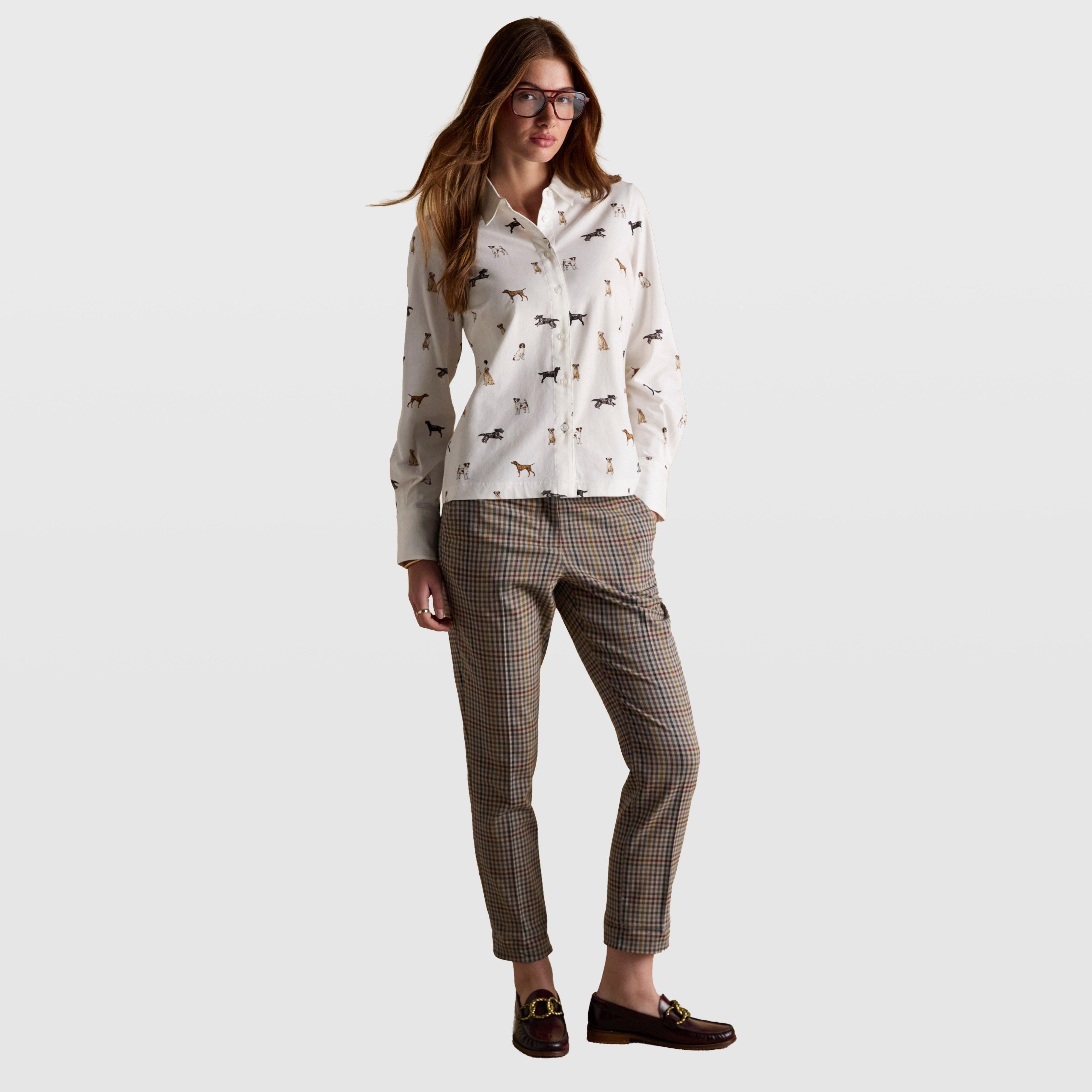 Womens Eleanor Tomlinson Dogs Jersey Shirt White