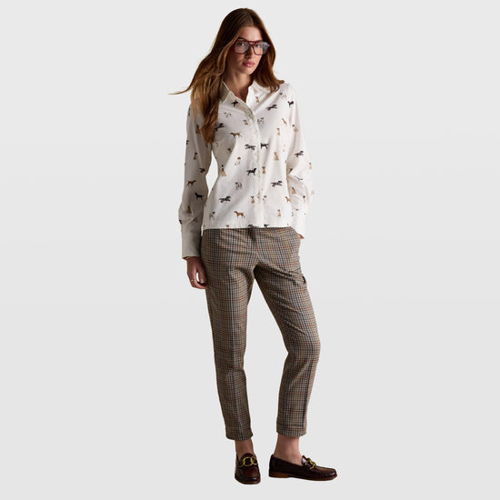 Womens Eleanor Tomlinson Dogs Jersey Shirt White