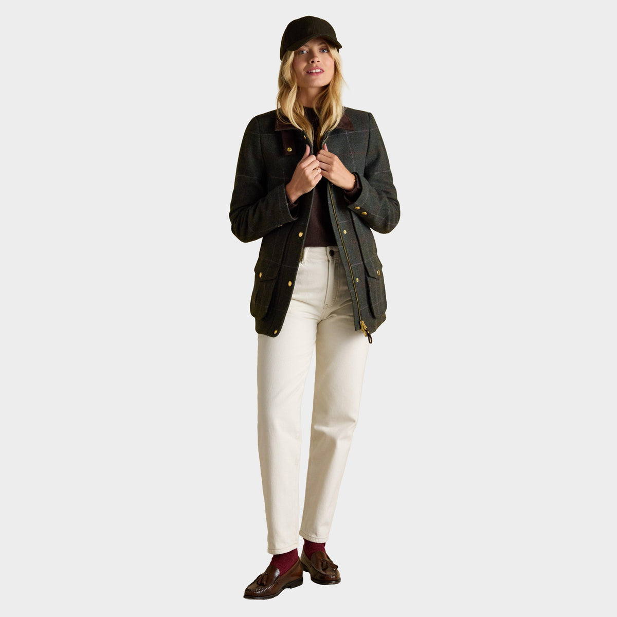 Women's Classic Fieldcoat Tweed Coat Grasmoor