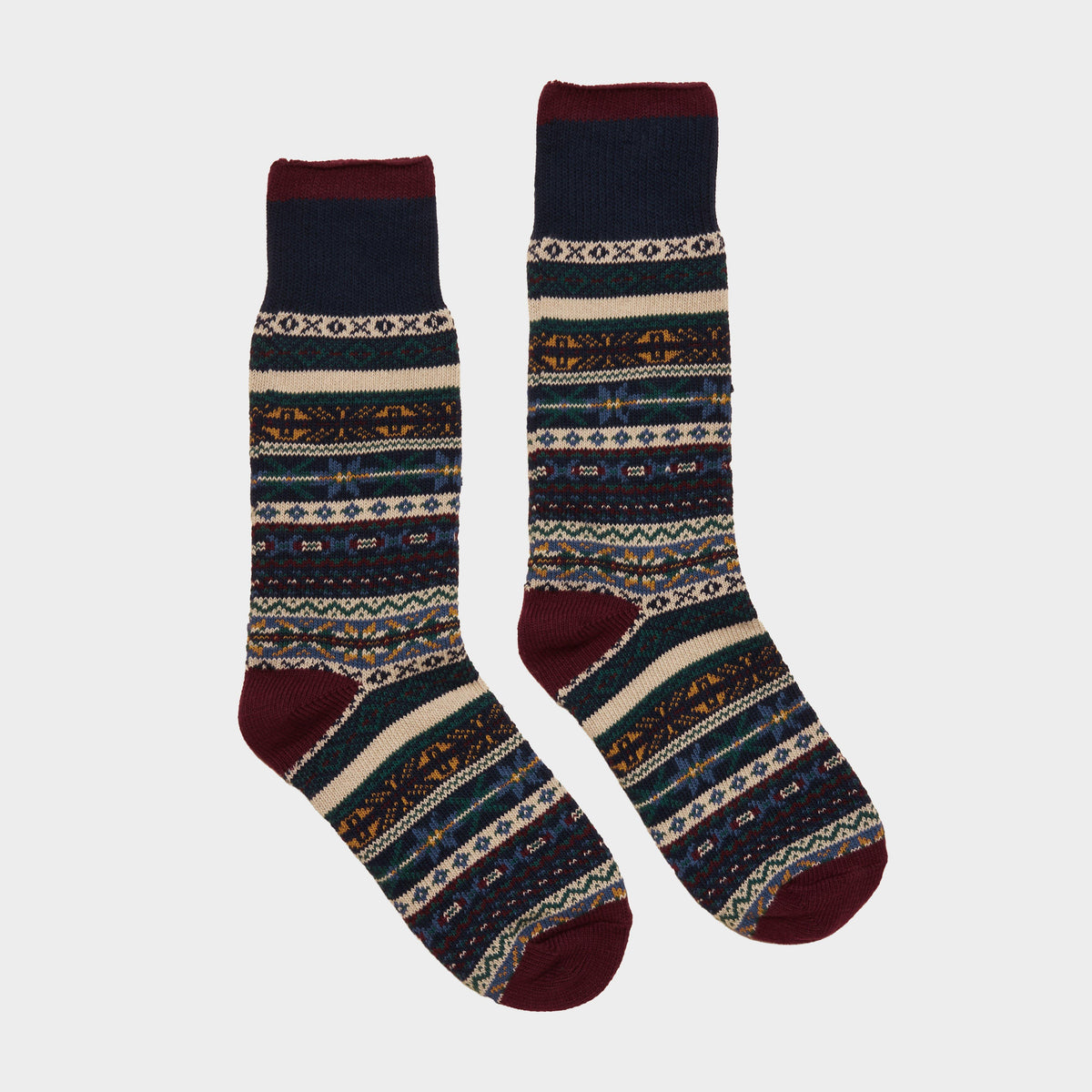 Mens Alby Multi Fair Isle Socks Multi