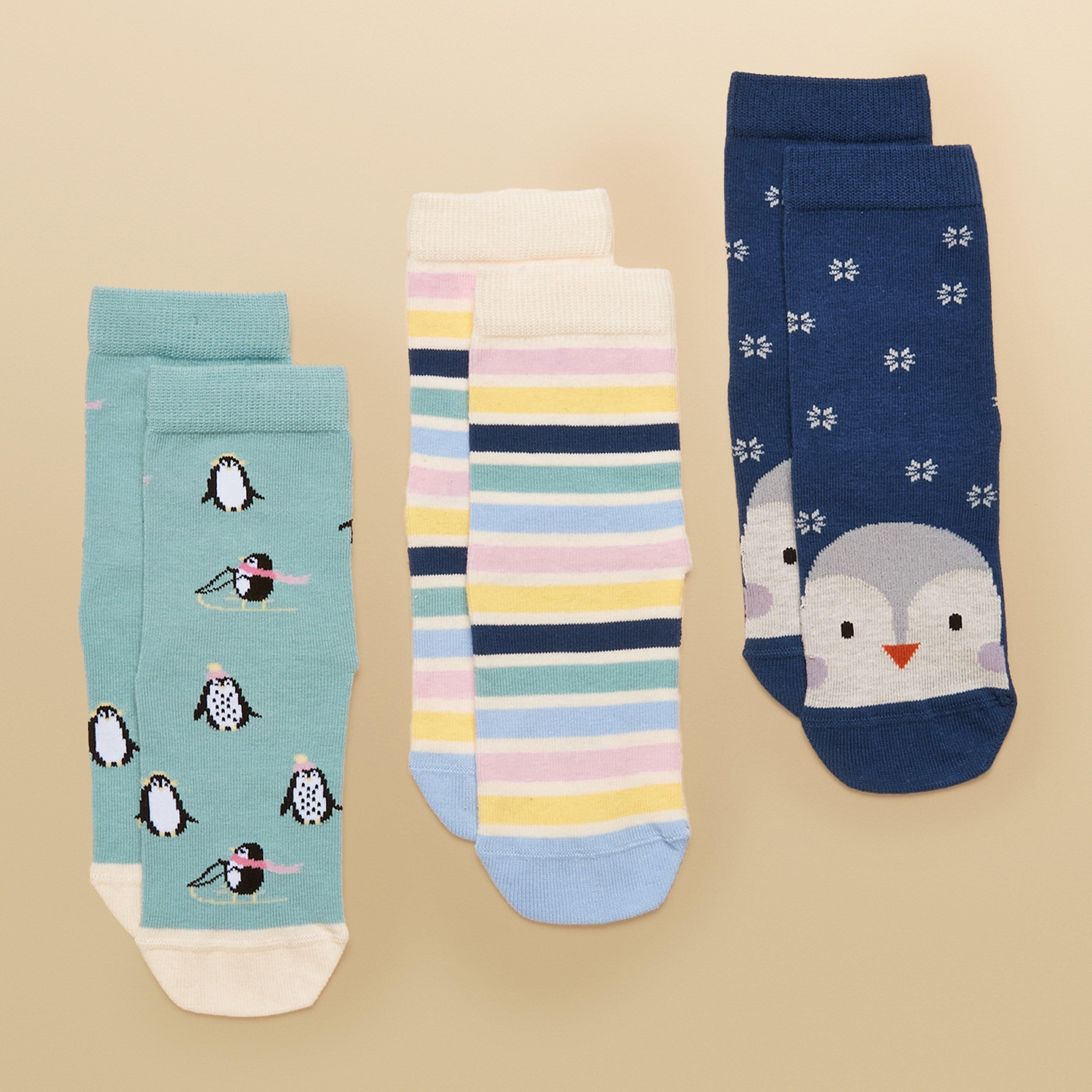 Kids' Neat Feet 3 Pack Socks Blue