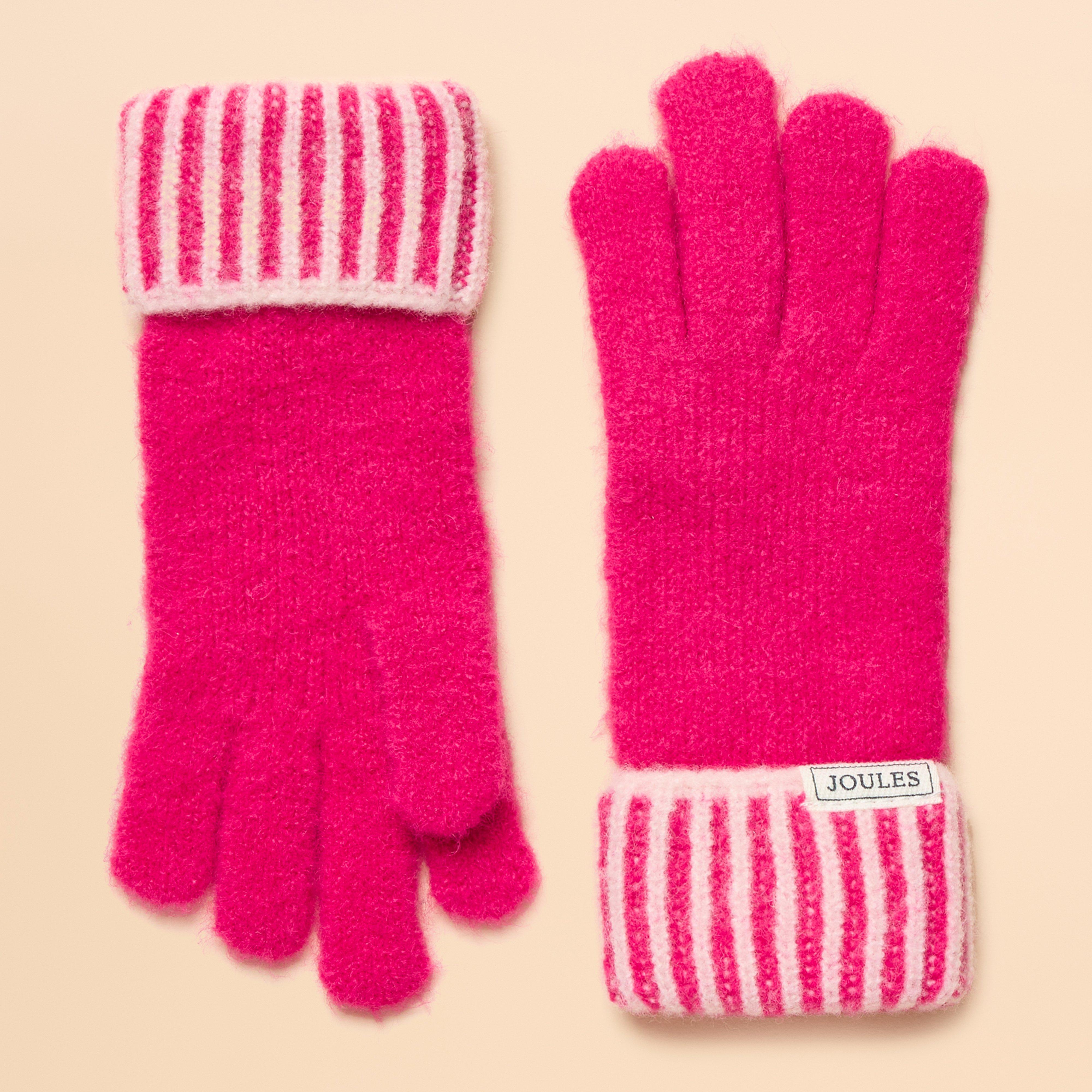 Kids' Wanderer Knitted Gloves Bright Pink