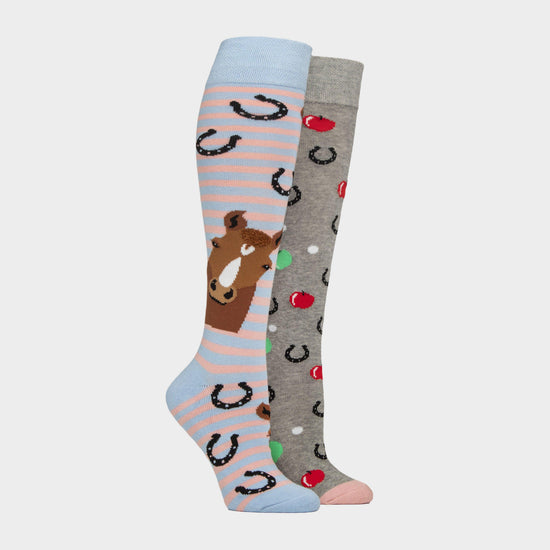 Women’s Equestrian Long Socks Horse