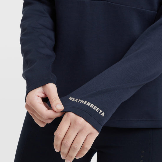 Women's Half Zip Long Sleeve Mid Layer Navy