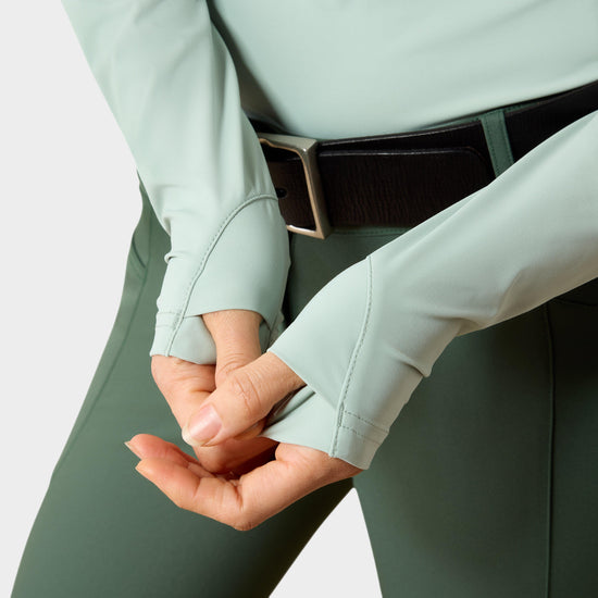 Women's SolVeil ½ Zip Baselayer Blue Surf