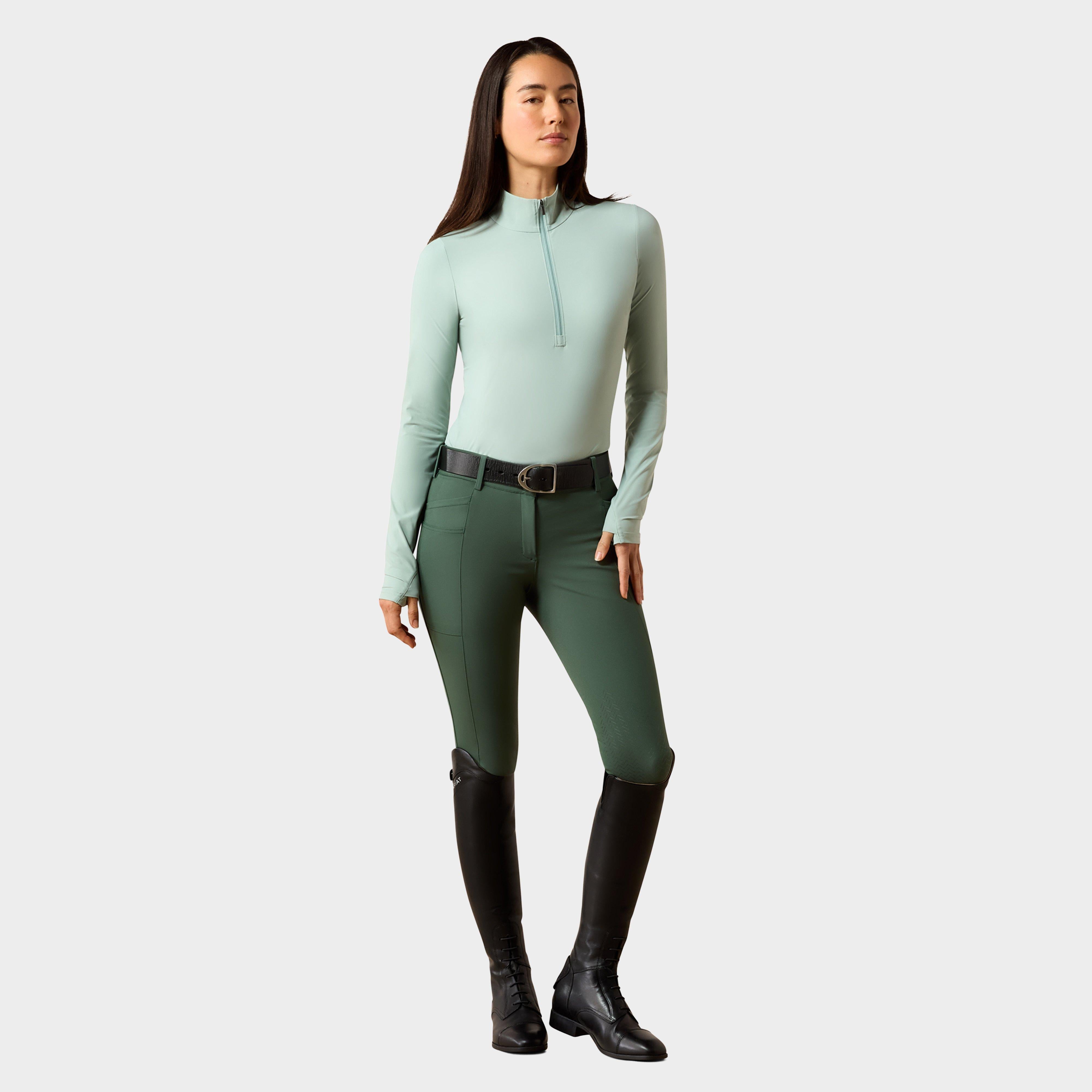 Women's SolVeil ½ Zip Baselayer Blue Surf