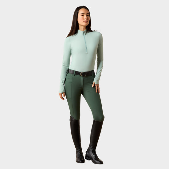 Women's SolVeil ½ Zip Baselayer Blue Surf