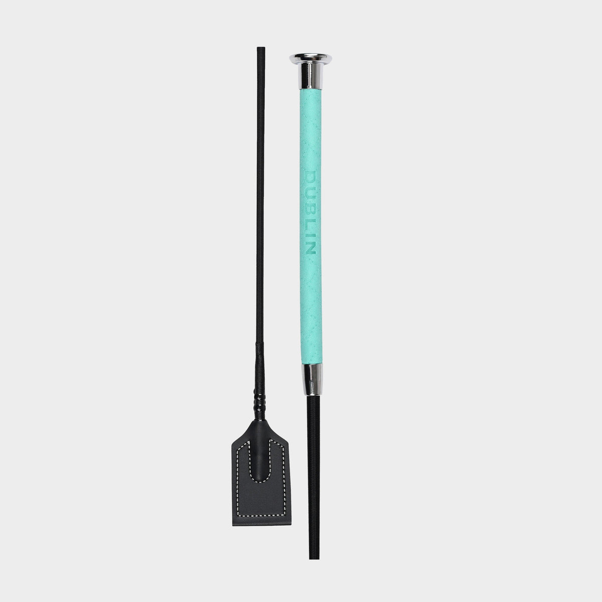 Fancy Stitch Leather Dressage Whip Turquoise