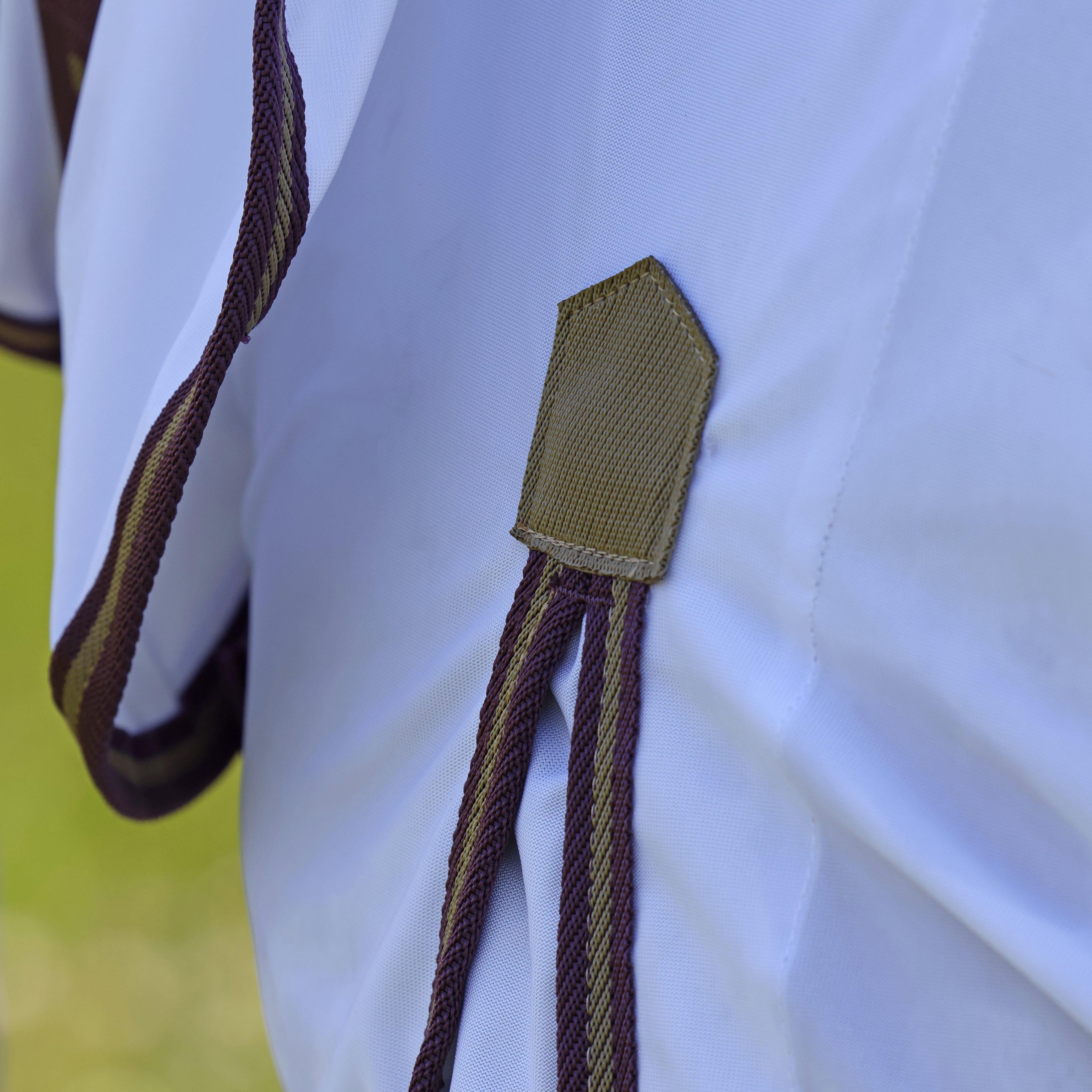 Shires Highlander Plus Fly Sheet Combo Neck Rug White/Black Cherry