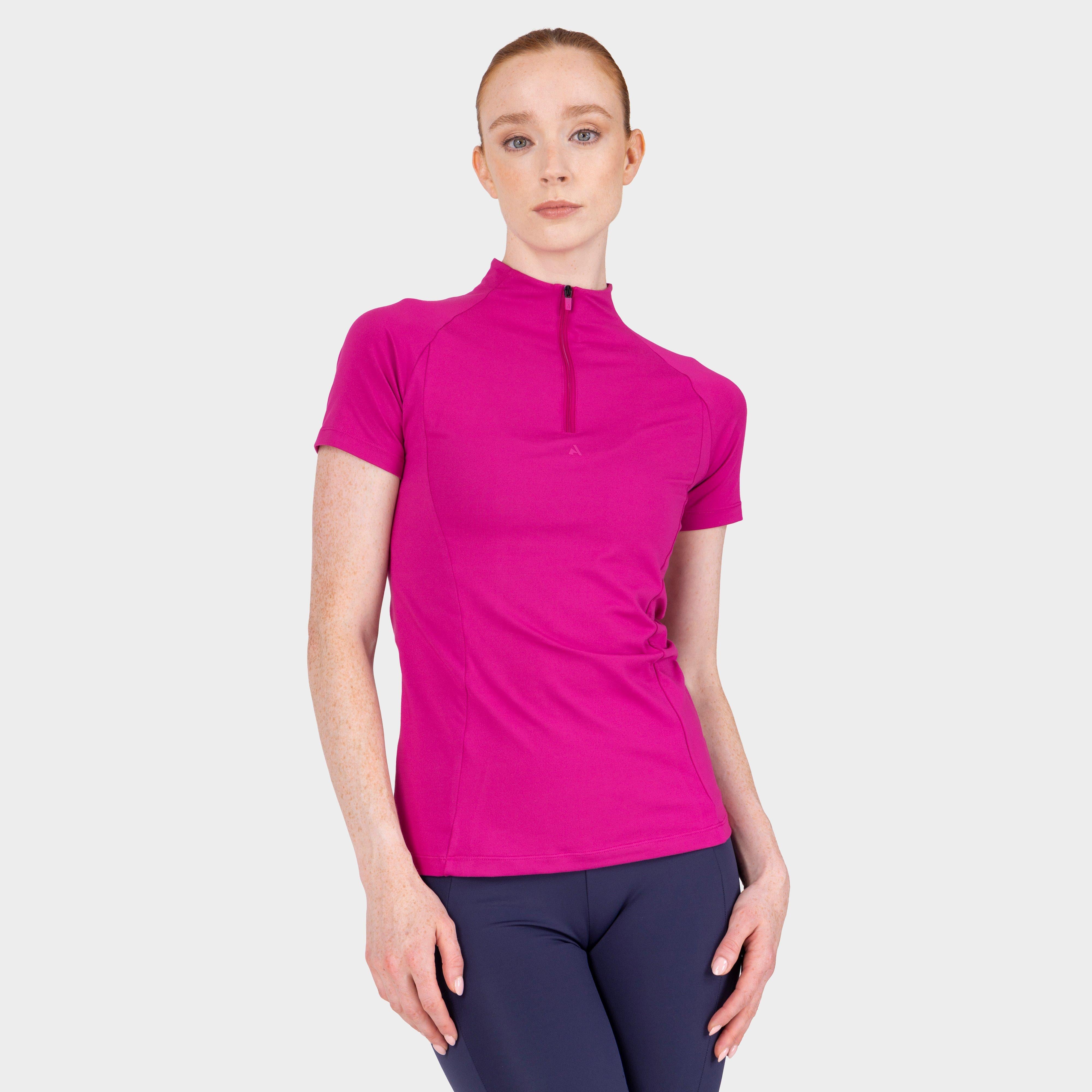 Women's React Short Sleeve Base Layer Fuchsia
