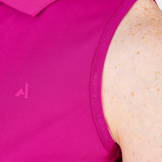 Women’s React Sleeveless Tech Polo | Fuchsia