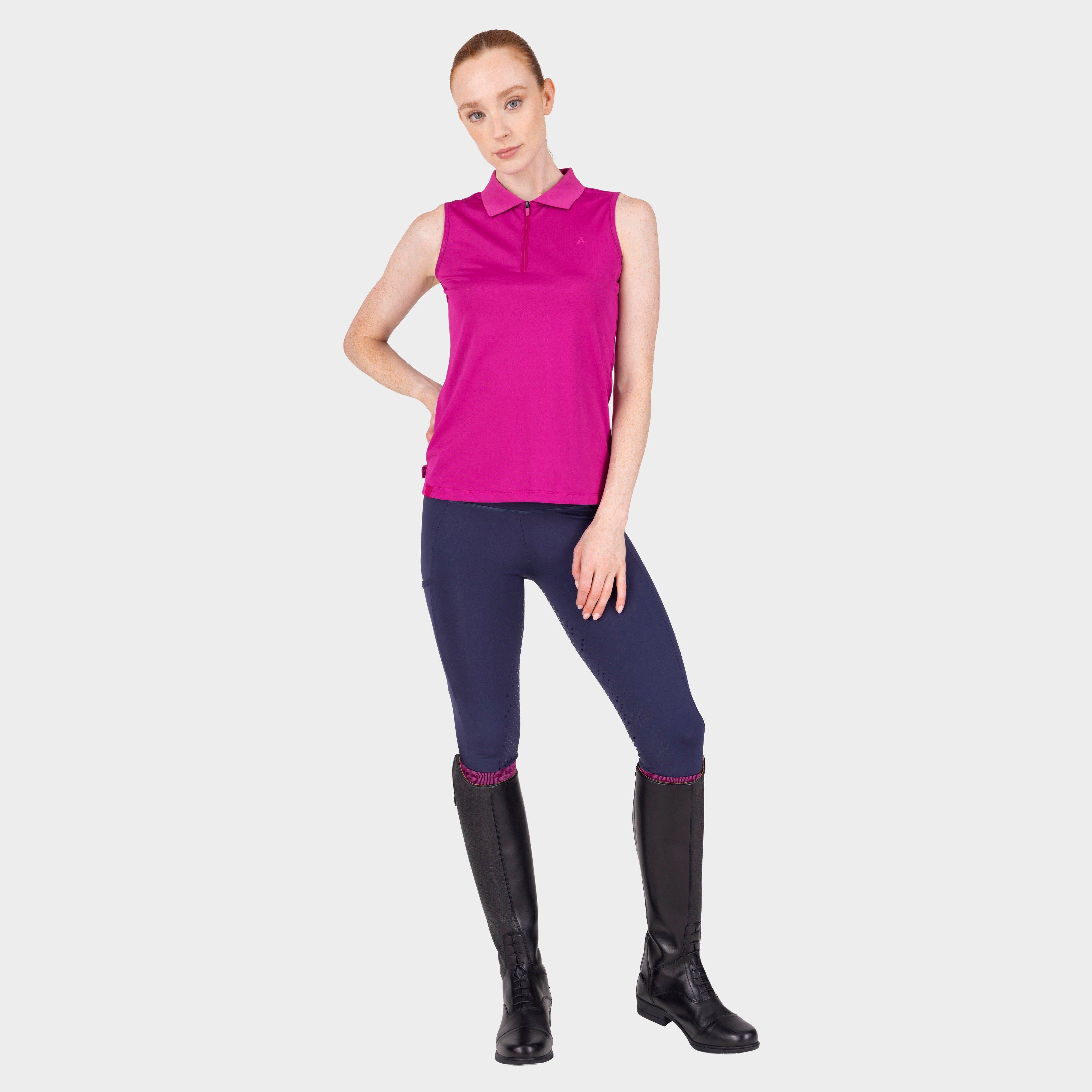 Women’s React Sleeveless Tech Polo | Fuchsia