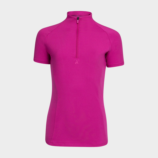 Young Rider React Short Sleeve Base Layer Fuchsia