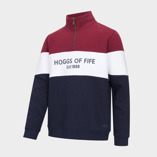 Men’s Dumfries 1888 1/4 Zip Sweatshirt Burgundy