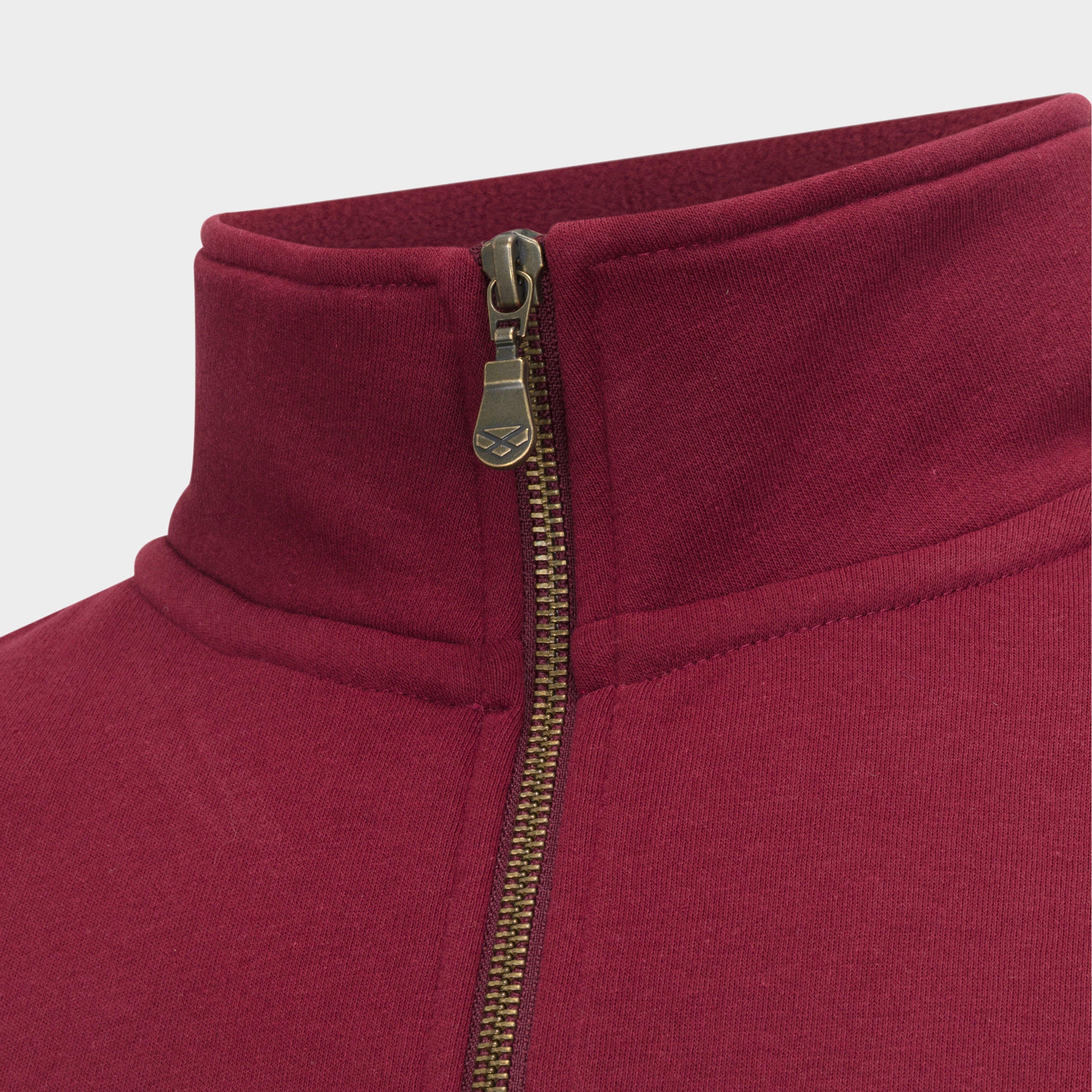 Men’s Dumfries 1888 1/4 Zip Sweatshirt Burgundy