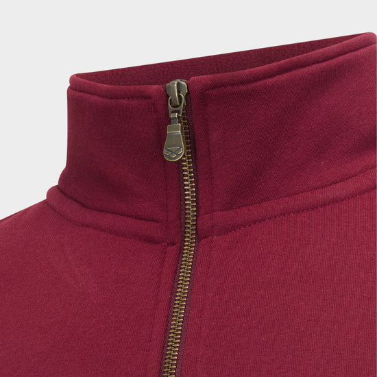 Men’s Dumfries 1888 1/4 Zip Sweatshirt Burgundy