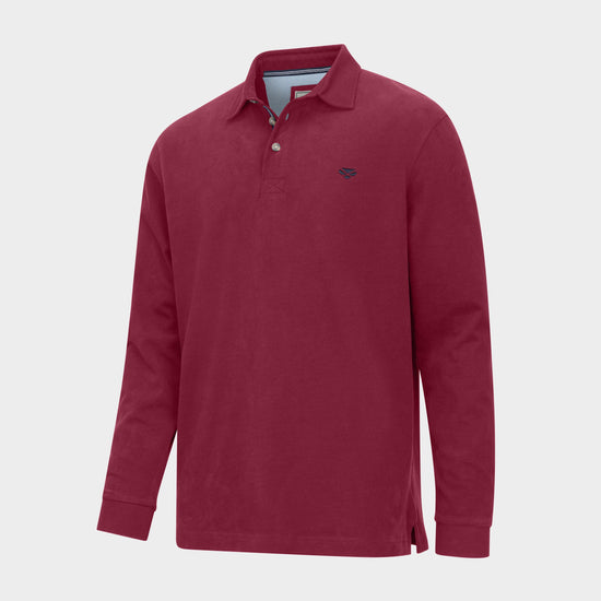 Men’s Moffat Long Sleeve Rugby Shirt Burgundy
