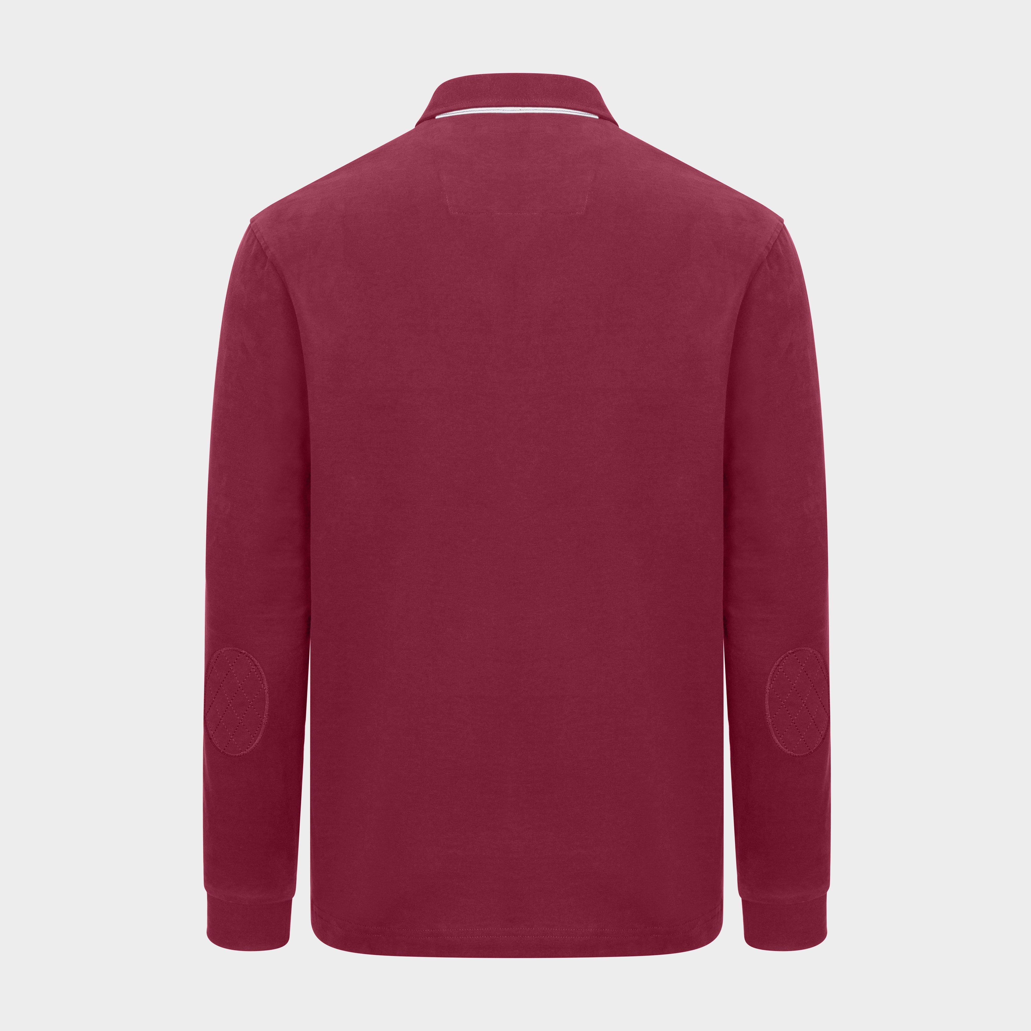 Men’s Moffat Long Sleeve Rugby Shirt Burgundy