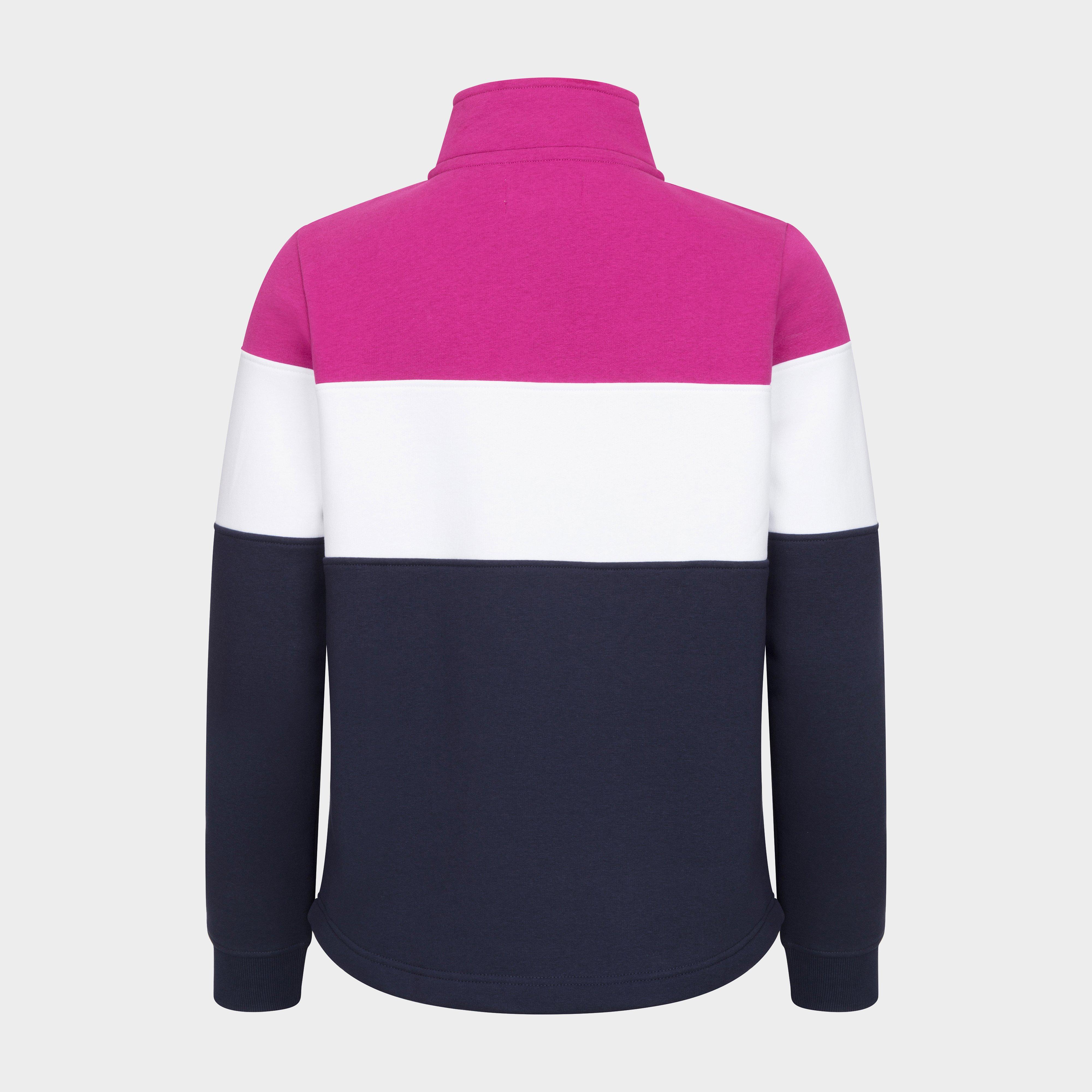 Women’s Dumfries 1888 1/4 Zip Sweatshirt Berry/White/Navy